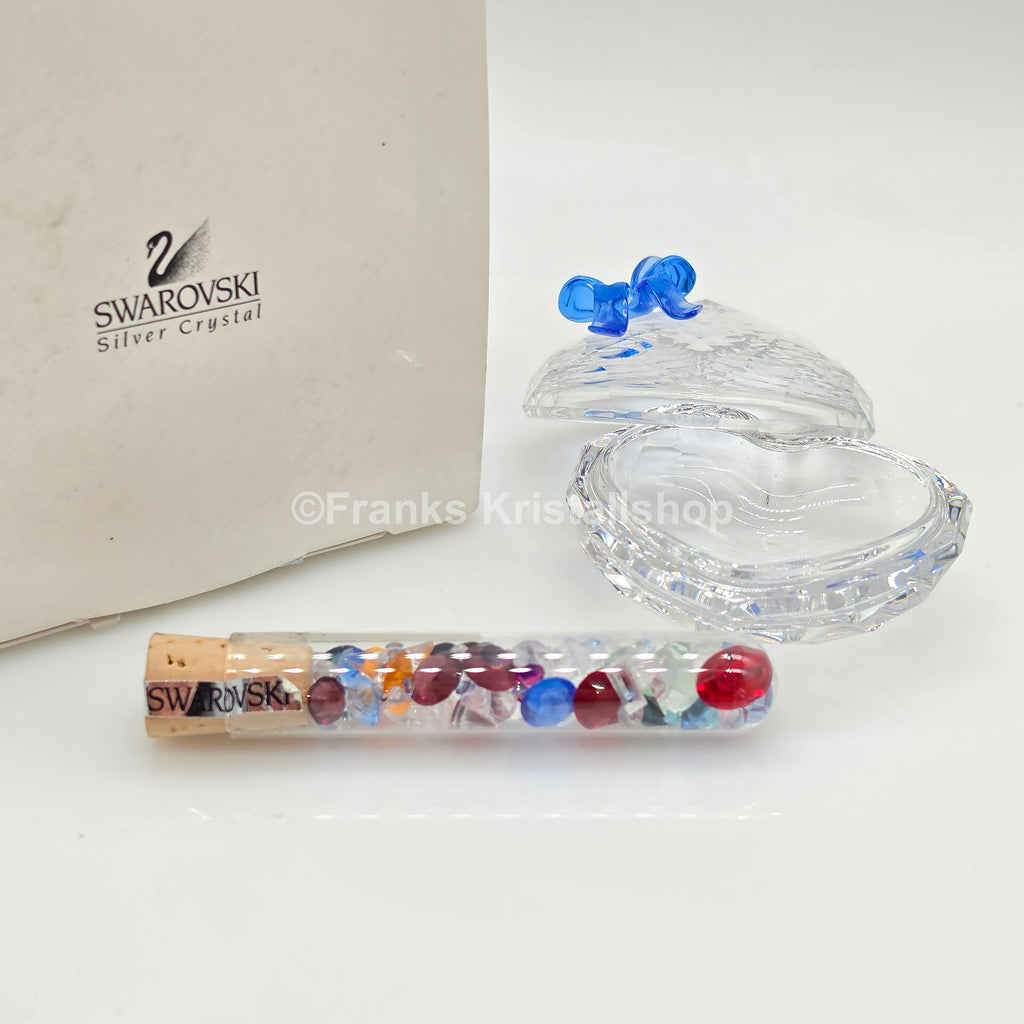 SWAROVSKI Herz Schmuckdose Blaue Schleife 219966
