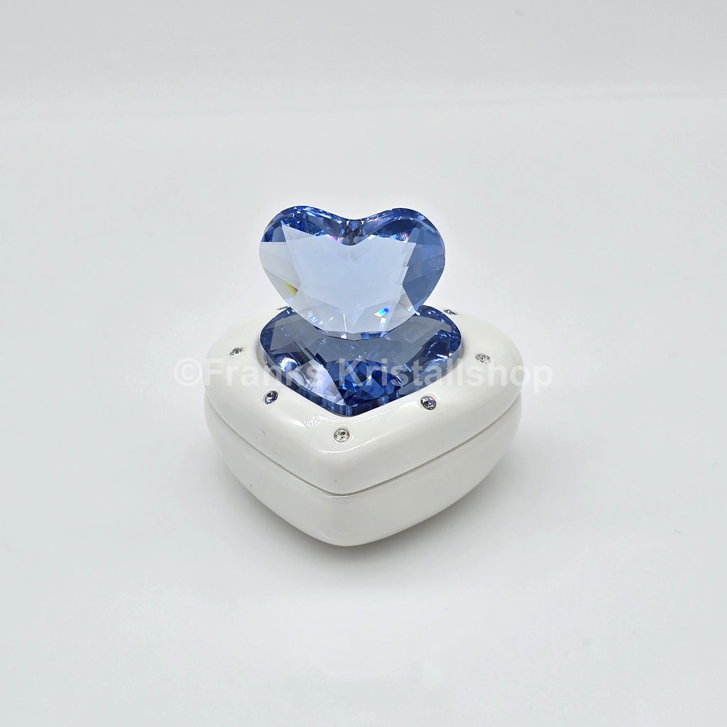 SWAROVSKI Memories Herz Dose Schmuckdose Herz Blau 5115541 oU