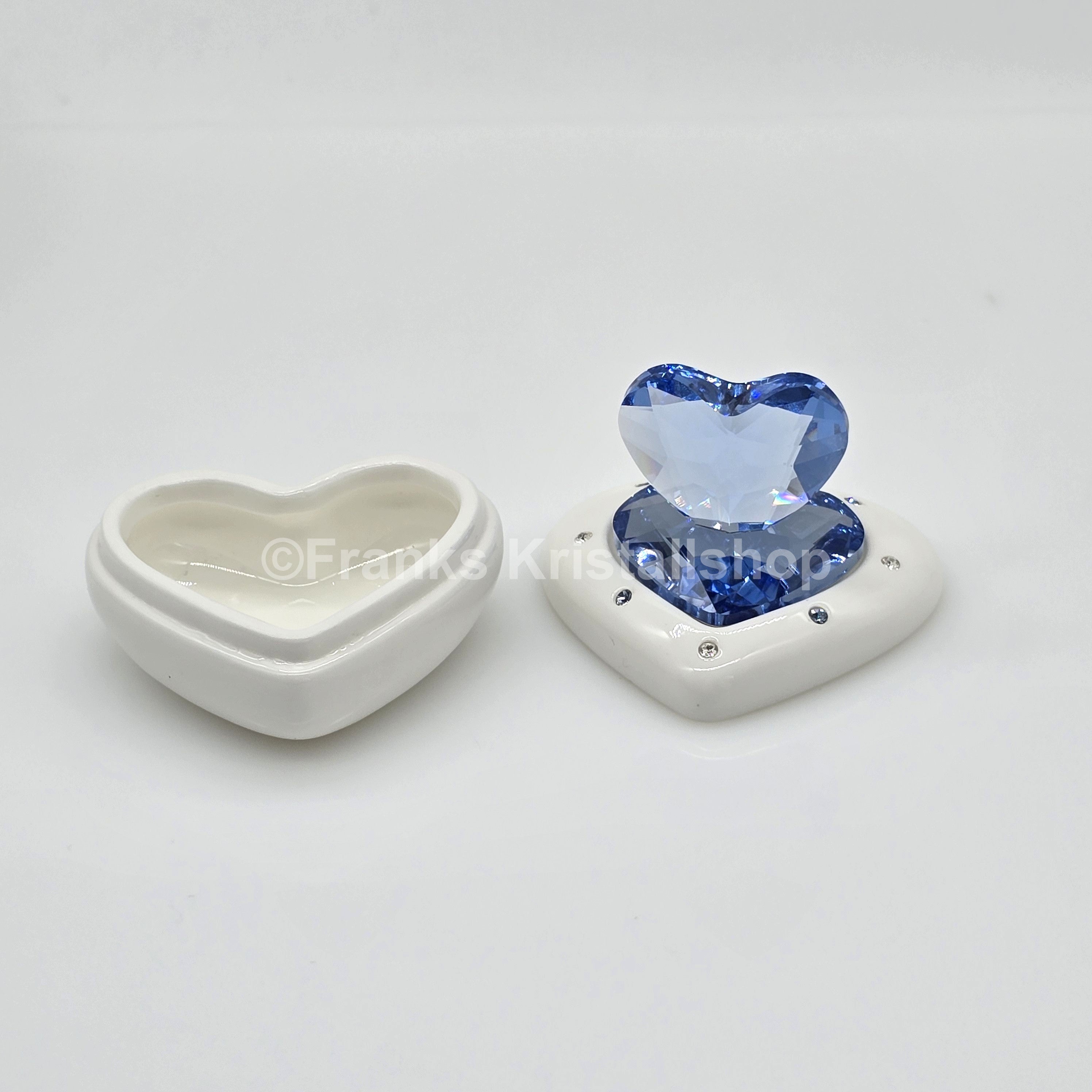 SWAROVSKI Memories Herz Dose Schmuckdose Herz Blau 5115541 oU