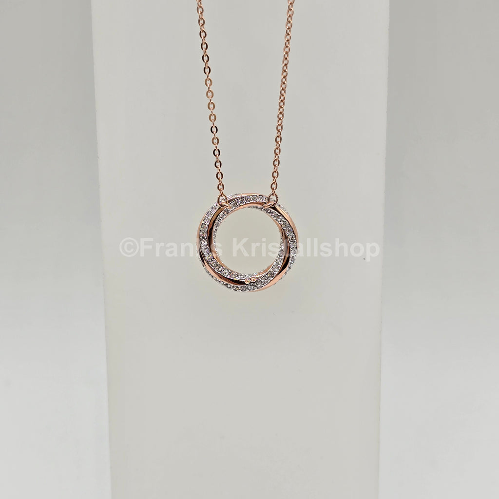 SWAROVSKI Hilt Halskette, Runder Anhänger, Roségold-Legierungsschicht 5528930