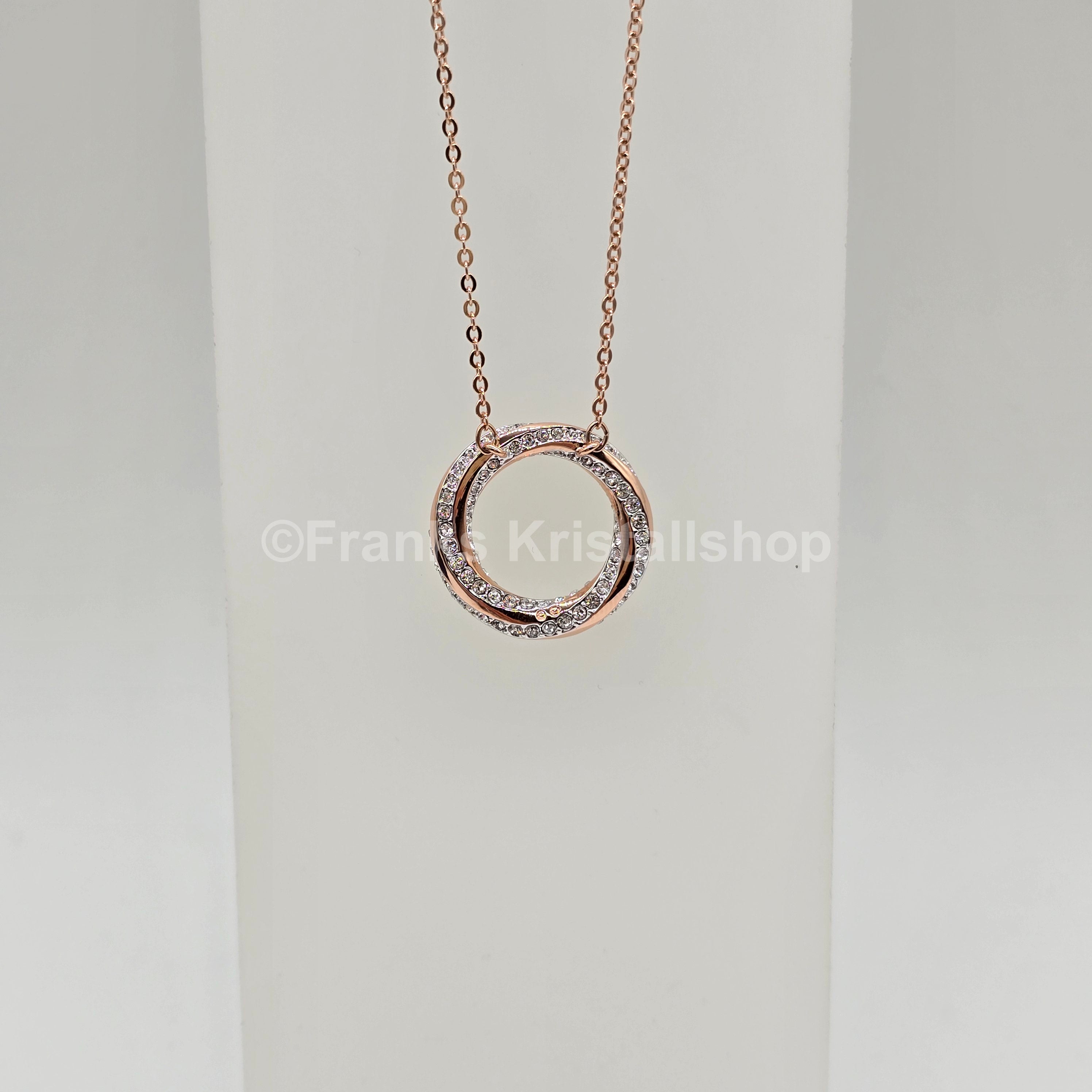 SWAROVSKI Hilt Halskette, Runder Anhänger, Roségold-Legierungsschicht 5528930