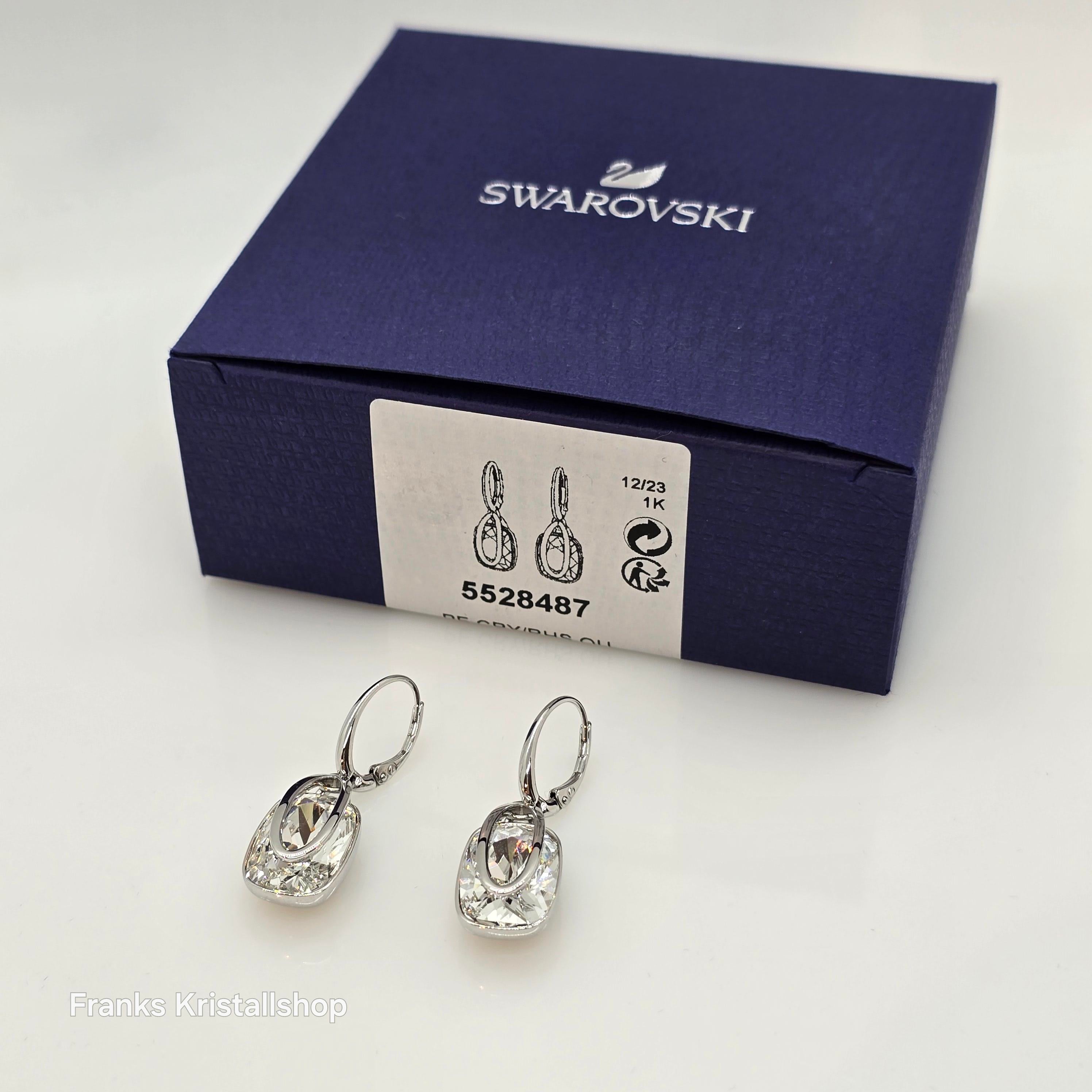 SWAROVSKI Holding Drop-Ohrhänger Ohrringe Weiß, Rhodiniert 5528487