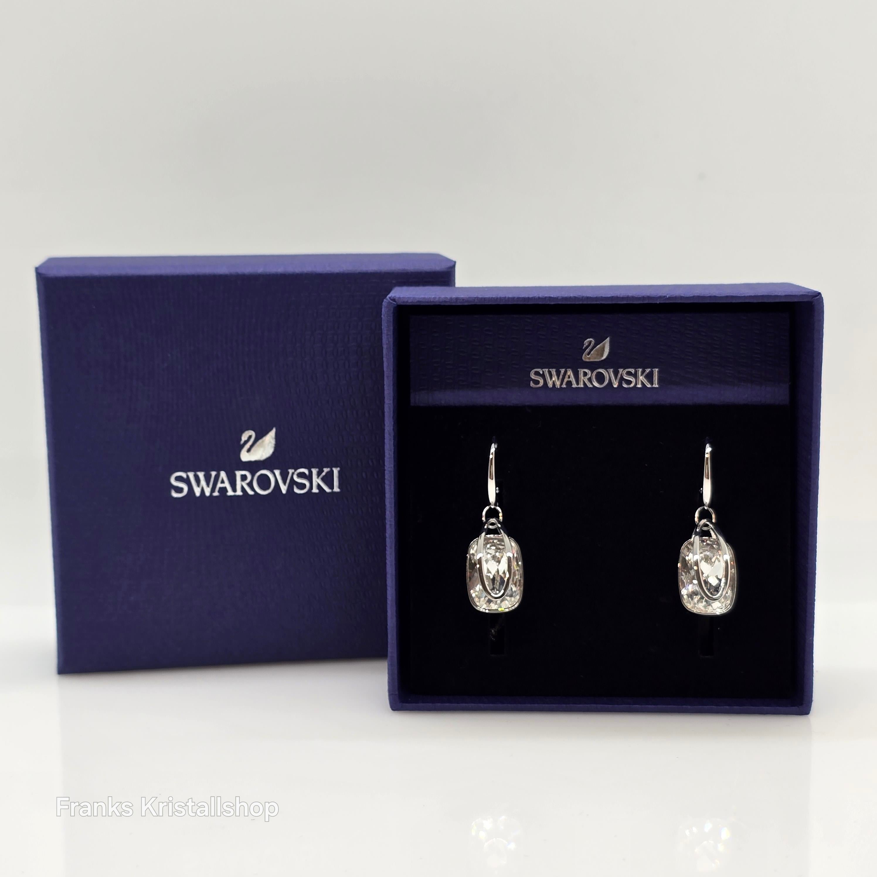 SWAROVSKI Holding Drop-Ohrhänger Ohrringe Weiß, Rhodiniert 5528487