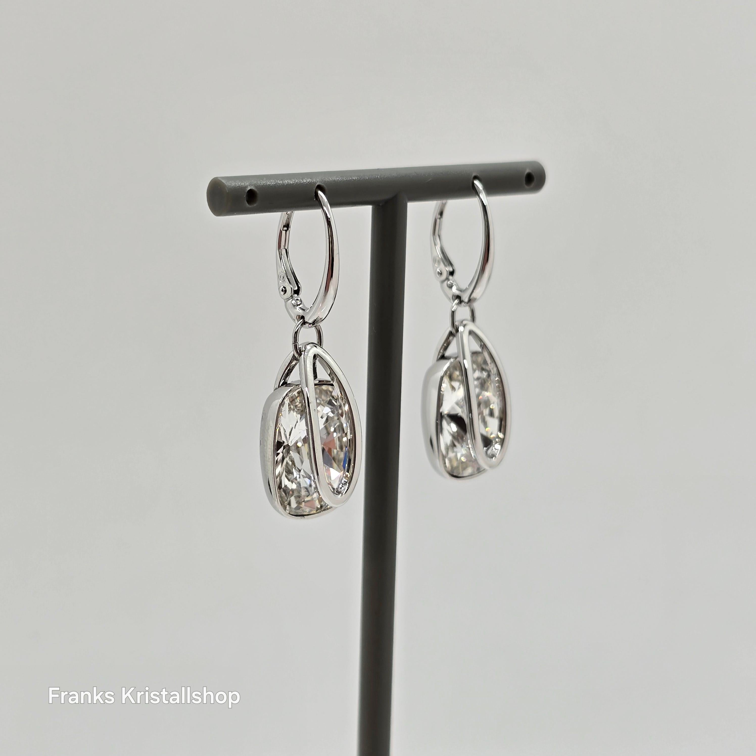 SWAROVSKI Holding Drop-Ohrhänger Ohrringe Weiß, Rhodiniert 5528487