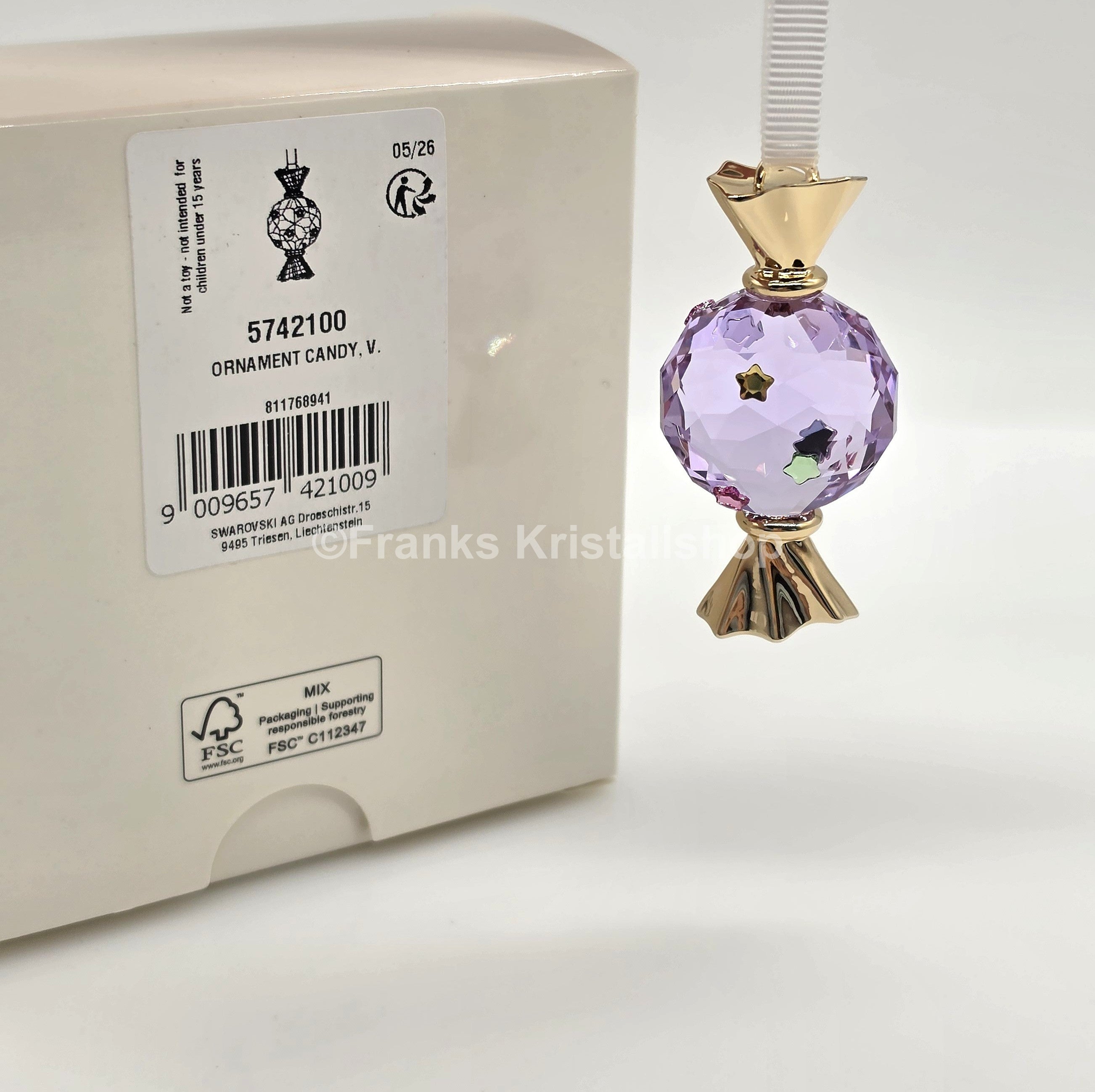 SWAROVSKI Holiday Cheers Dulcis Bonbon Ornament Violett 5742100