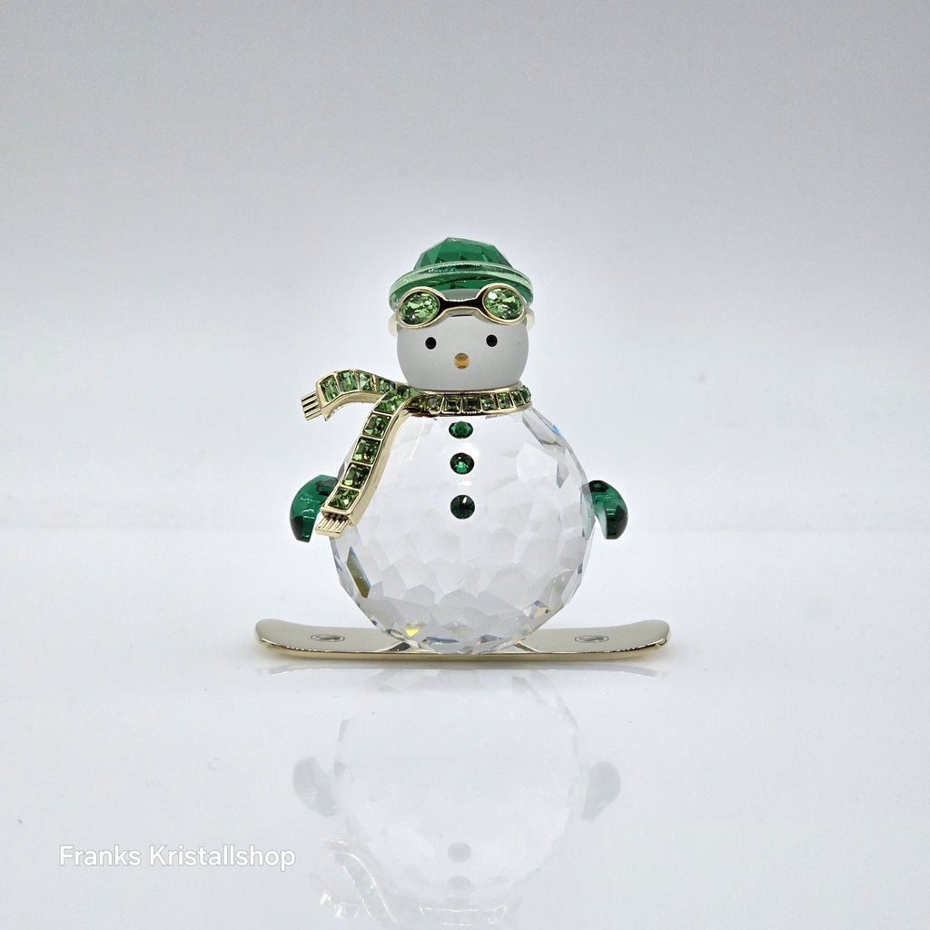 SWAROVSKI Holiday Cheers Dulcis Schneemann auf Snowboard Grün 5687168