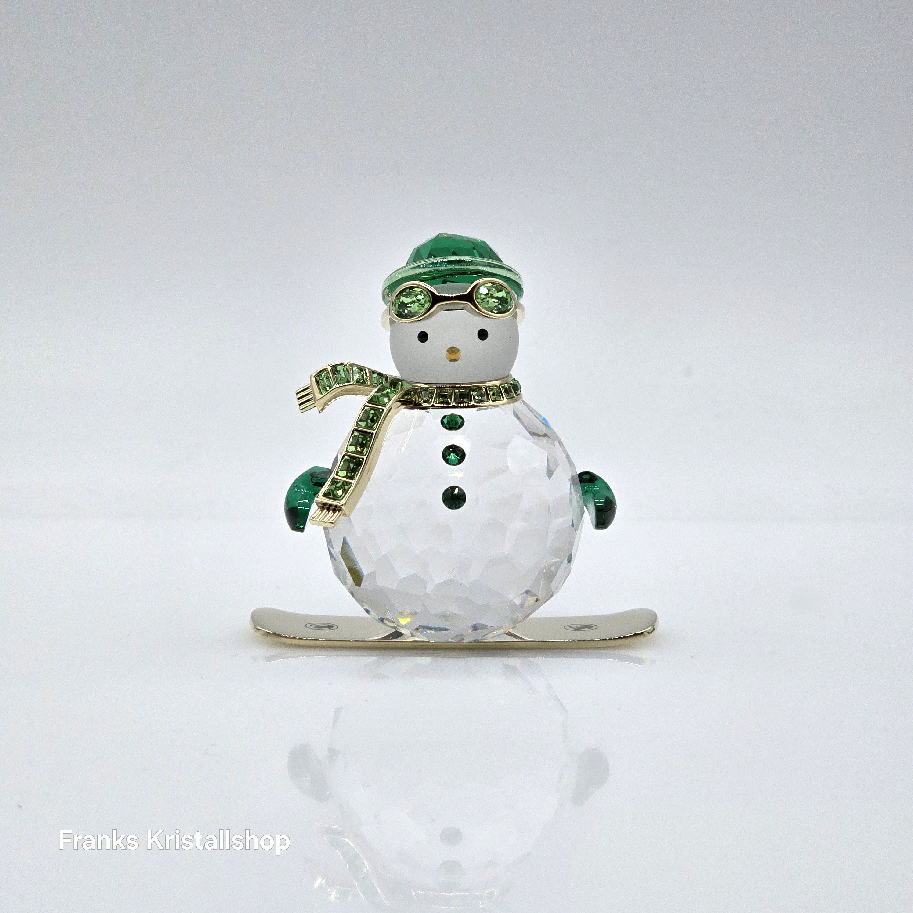 SWAROVSKI Holiday Cheers Dulcis Schneemann auf Snowboard Grün 5687168