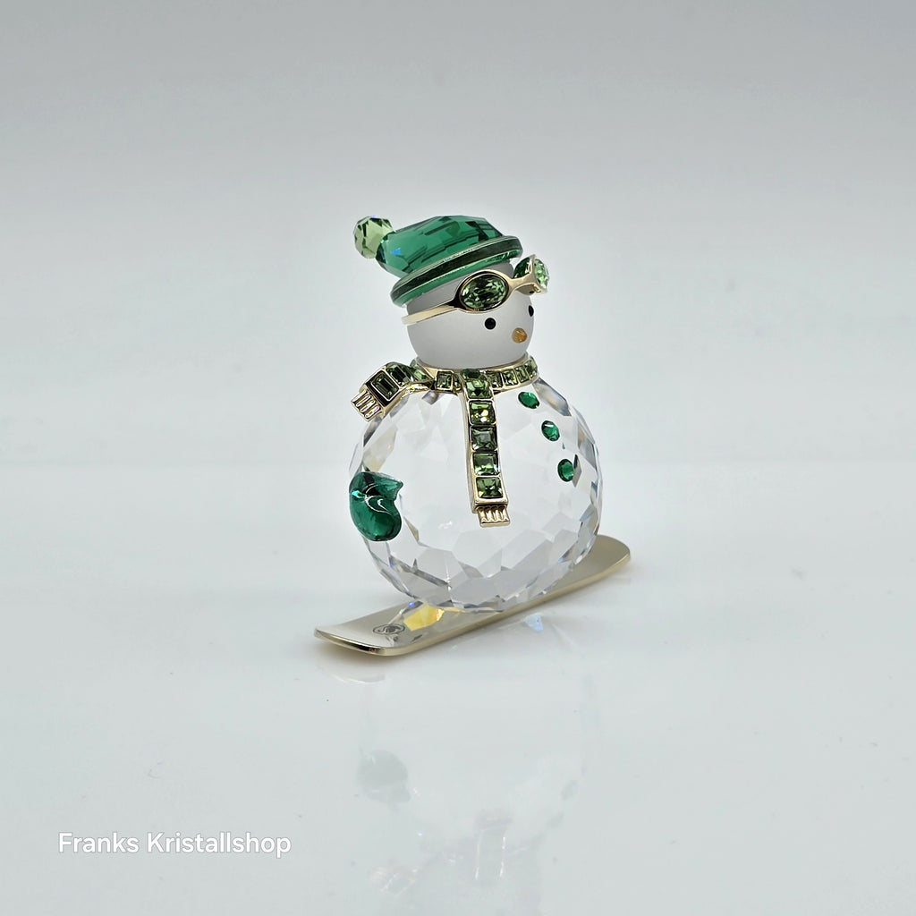 SWAROVSKI Holiday Cheers Dulcis Schneemann auf Snowboard Grün 5687168