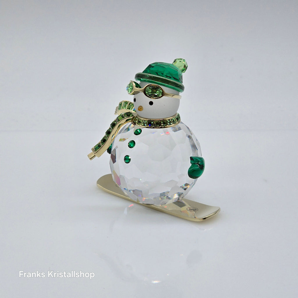SWAROVSKI Holiday Cheers Dulcis Schneemann auf Snowboard Grün 5687168
