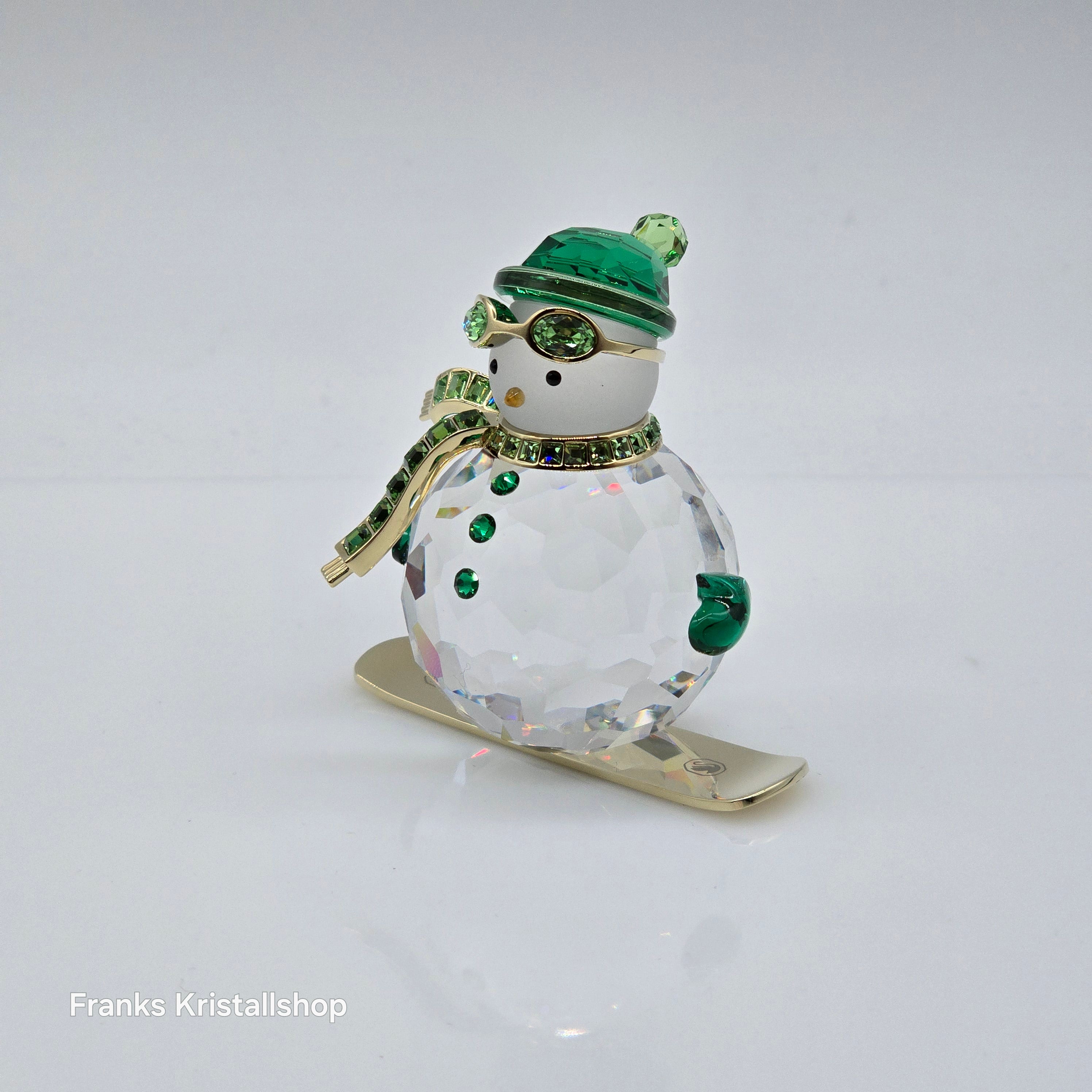 SWAROVSKI Holiday Cheers Dulcis Schneemann auf Snowboard Grün 5687168
