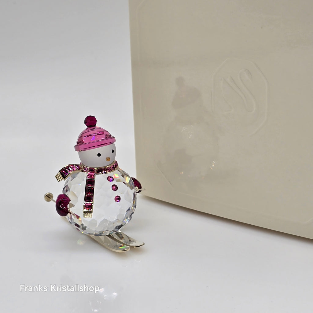 SWAROVSKI Holiday Cheers Dulcis Schneemann auf Ski Pink 5687121
