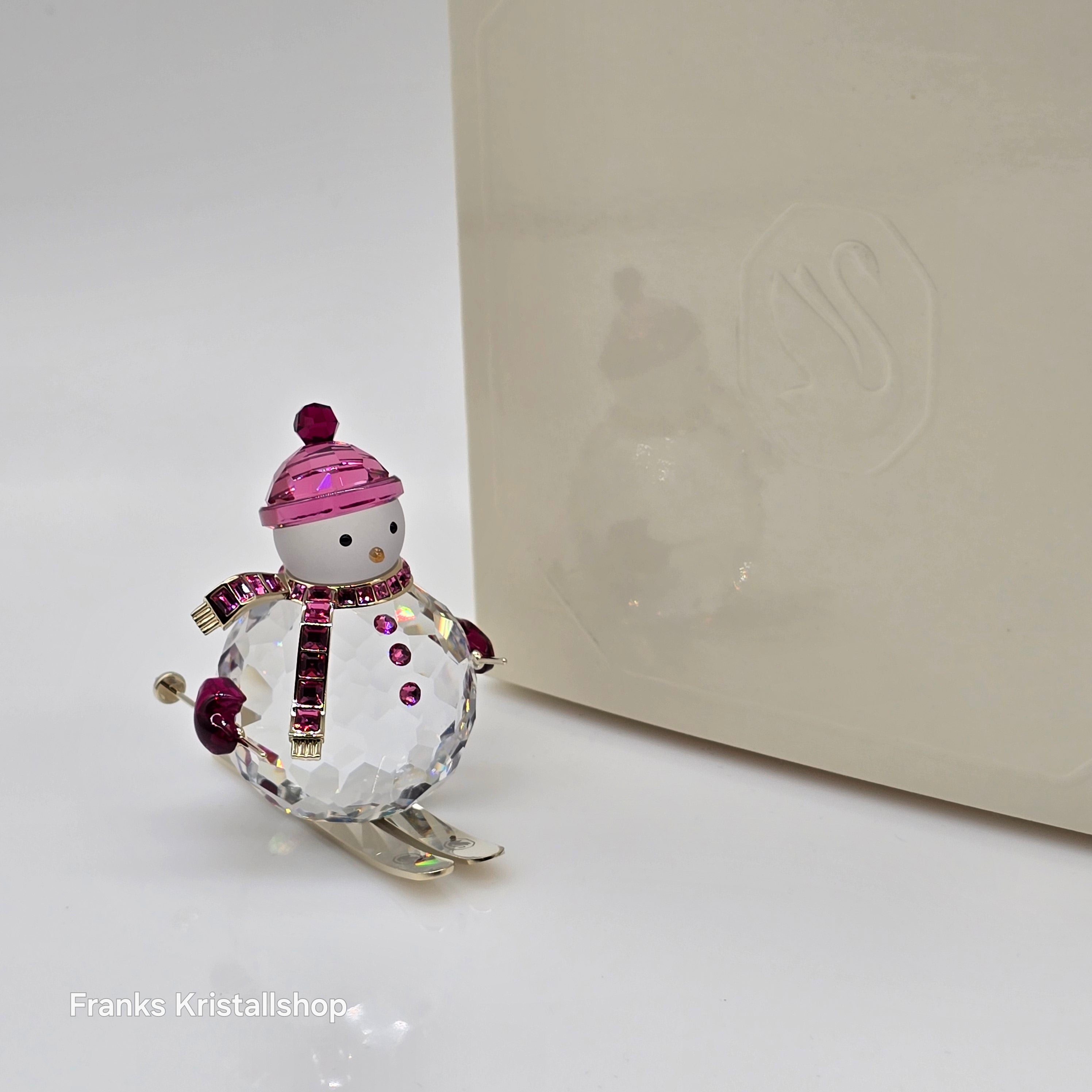 SWAROVSKI Holiday Cheers Dulcis Schneemann auf Ski Pink 5687121