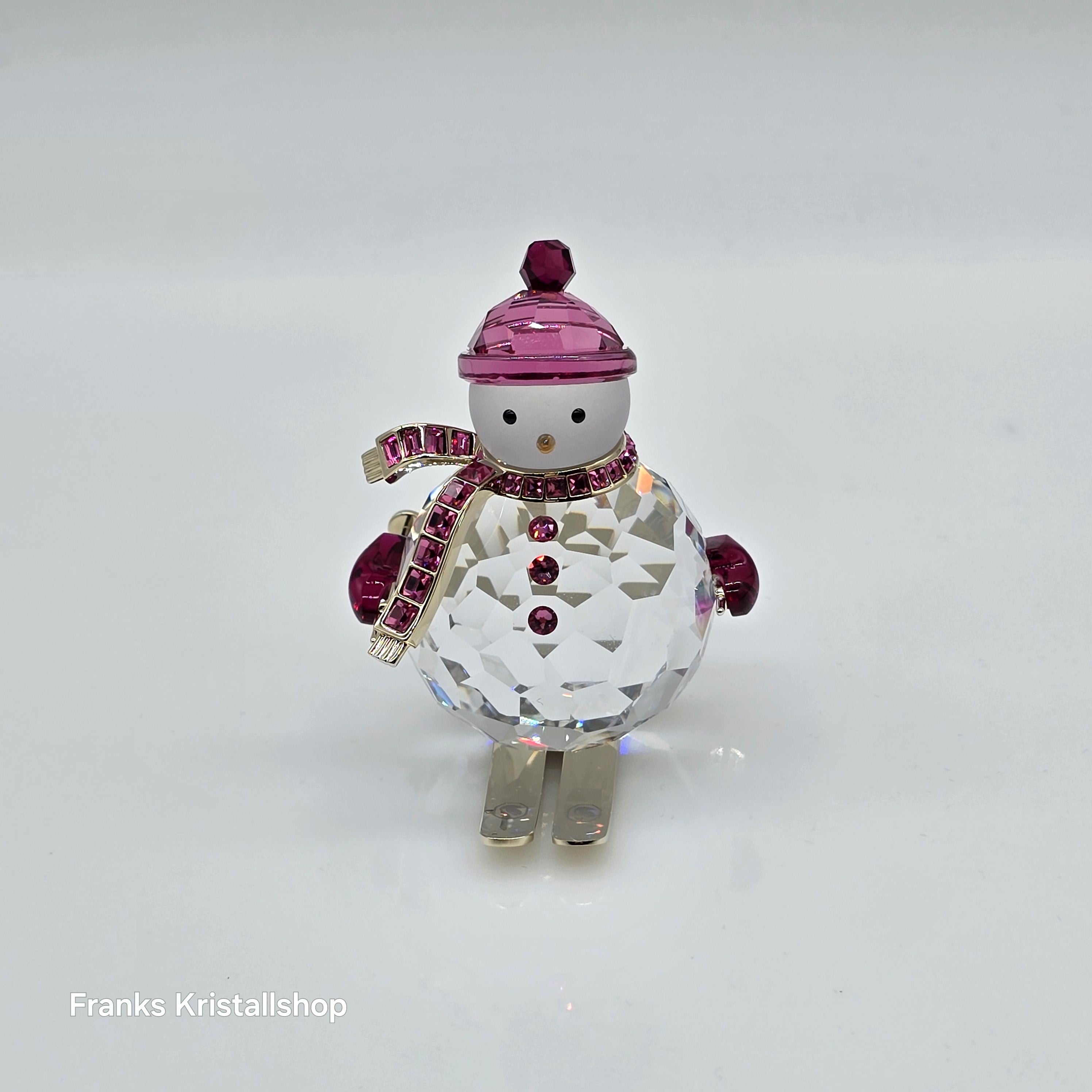 SWAROVSKI Holiday Cheers Dulcis Schneemann auf Ski Pink 5687121
