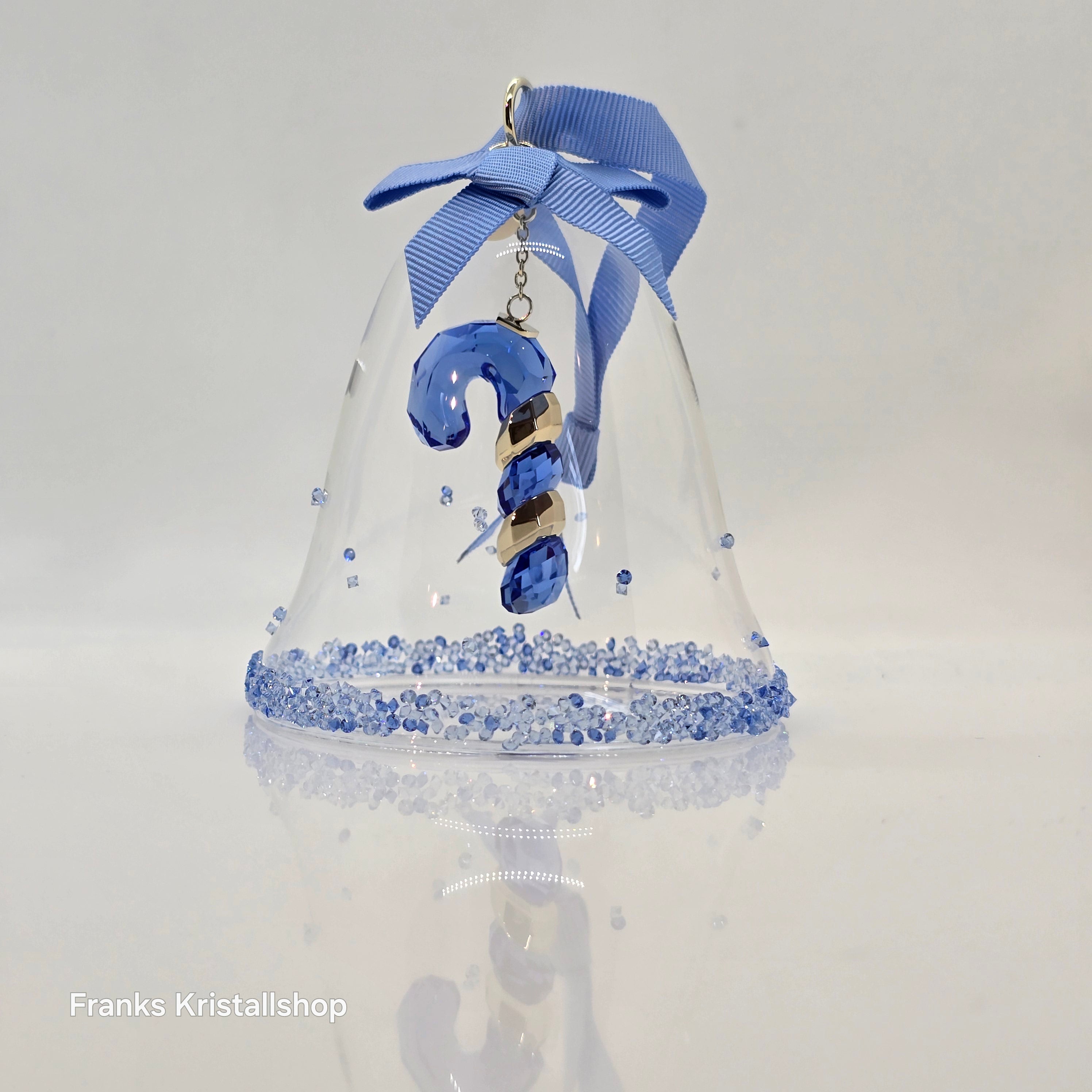 SWAROVSKI Holiday Cheers Dulcis Weihnachtsglocke mit Zuckerstange Ornament Blau 5688314