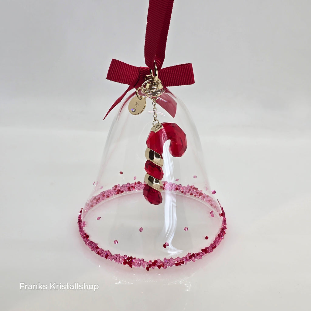 SWAROVSKI Holiday Cheers Dulcis Weihnachtsglocke mit Zuckerstange Ornament Rot 5688313
