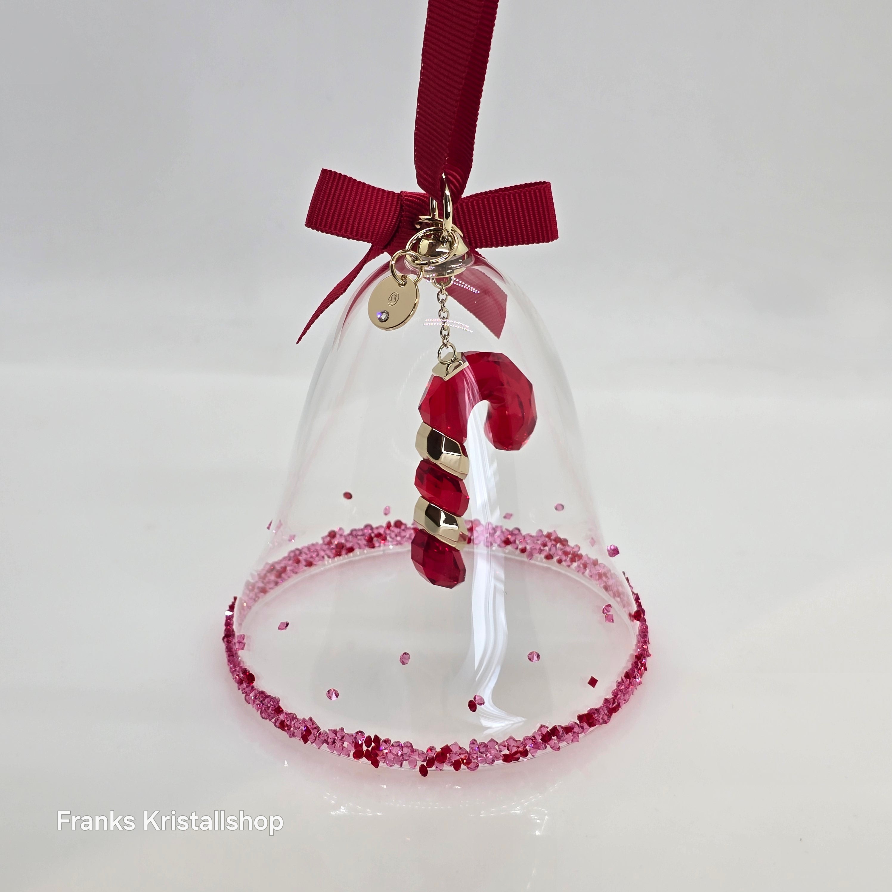 SWAROVSKI Holiday Cheers Dulcis Weihnachtsglocke mit Zuckerstange Ornament Rot 5688313