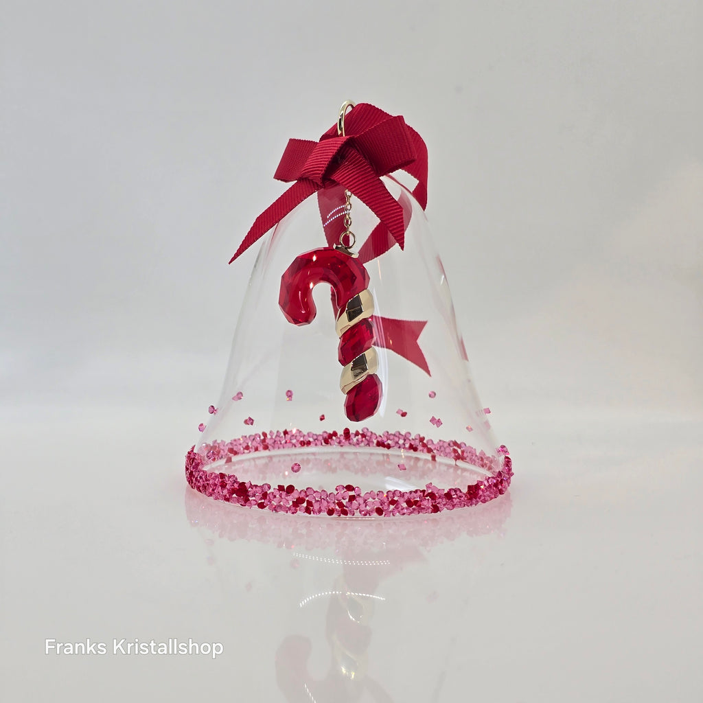 SWAROVSKI Holiday Cheers Dulcis Weihnachtsglocke mit Zuckerstange Ornament Rot 5688313