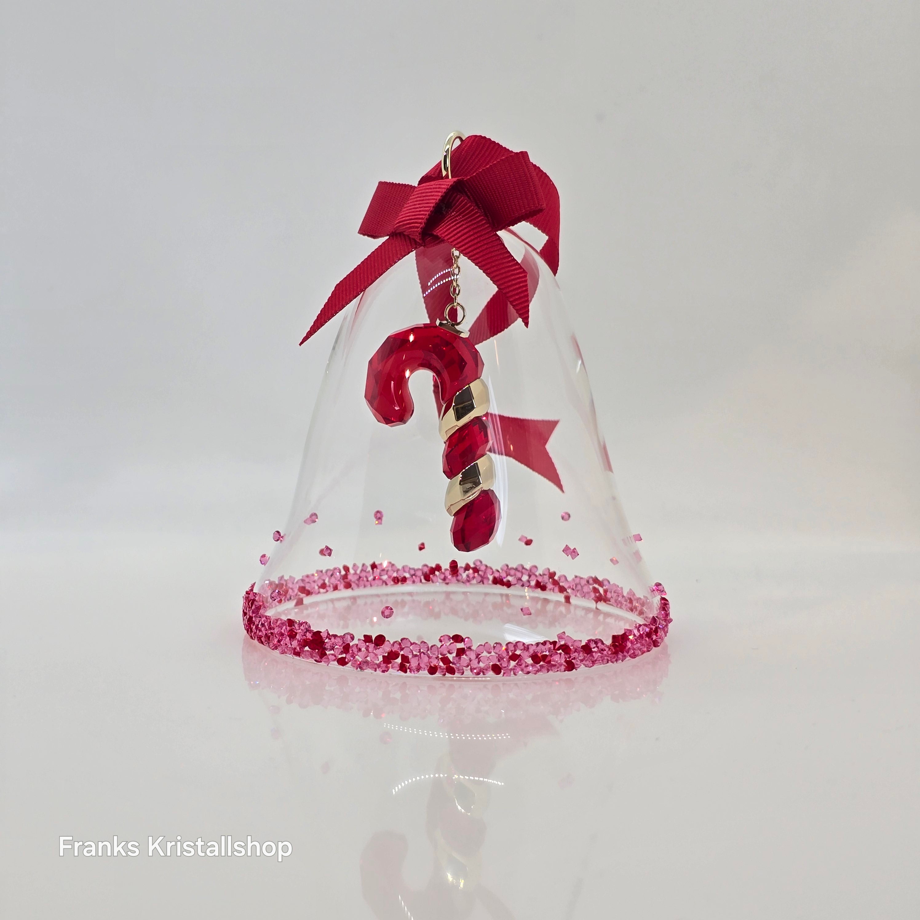 SWAROVSKI Holiday Cheers Dulcis Weihnachtsglocke mit Zuckerstange Ornament Rot 5688313