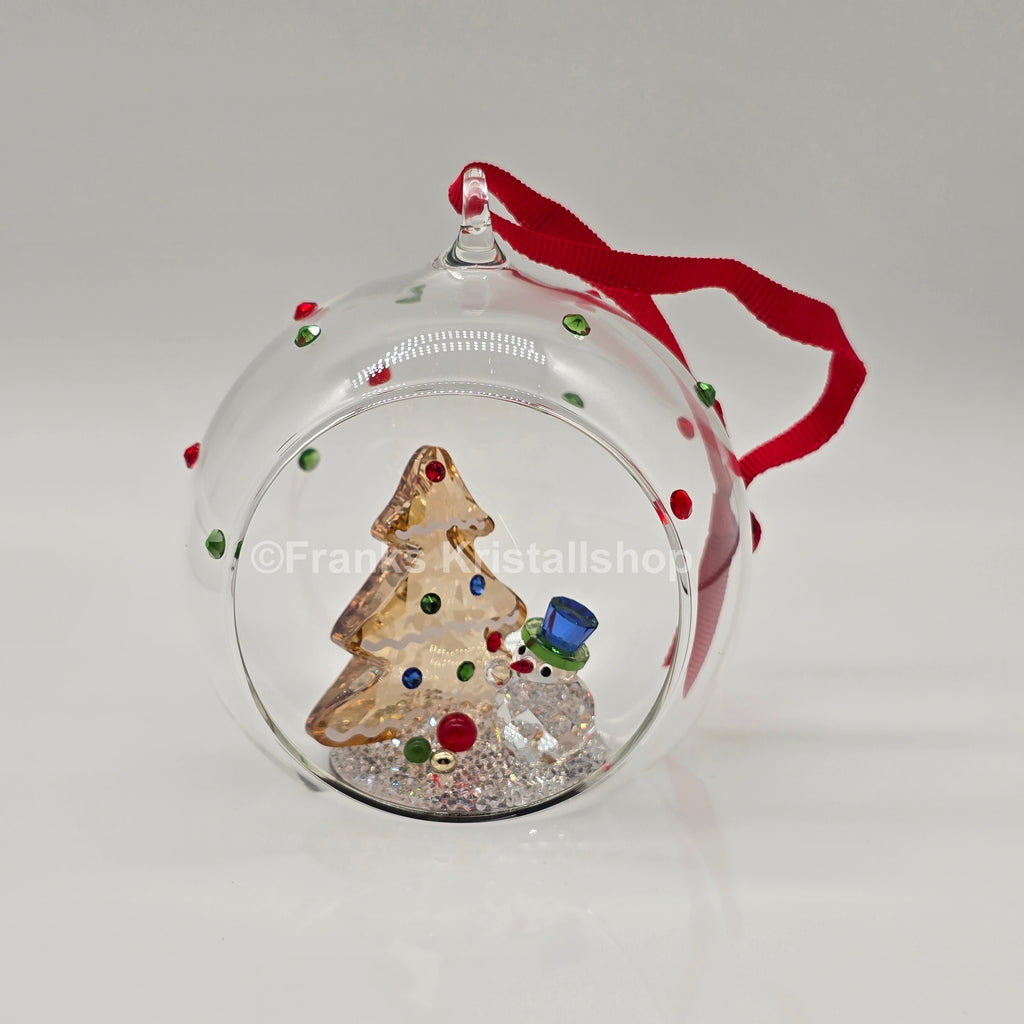 Swarovski Holiday Cheers Weihnachtskugel Baum und Schneemann 5701509