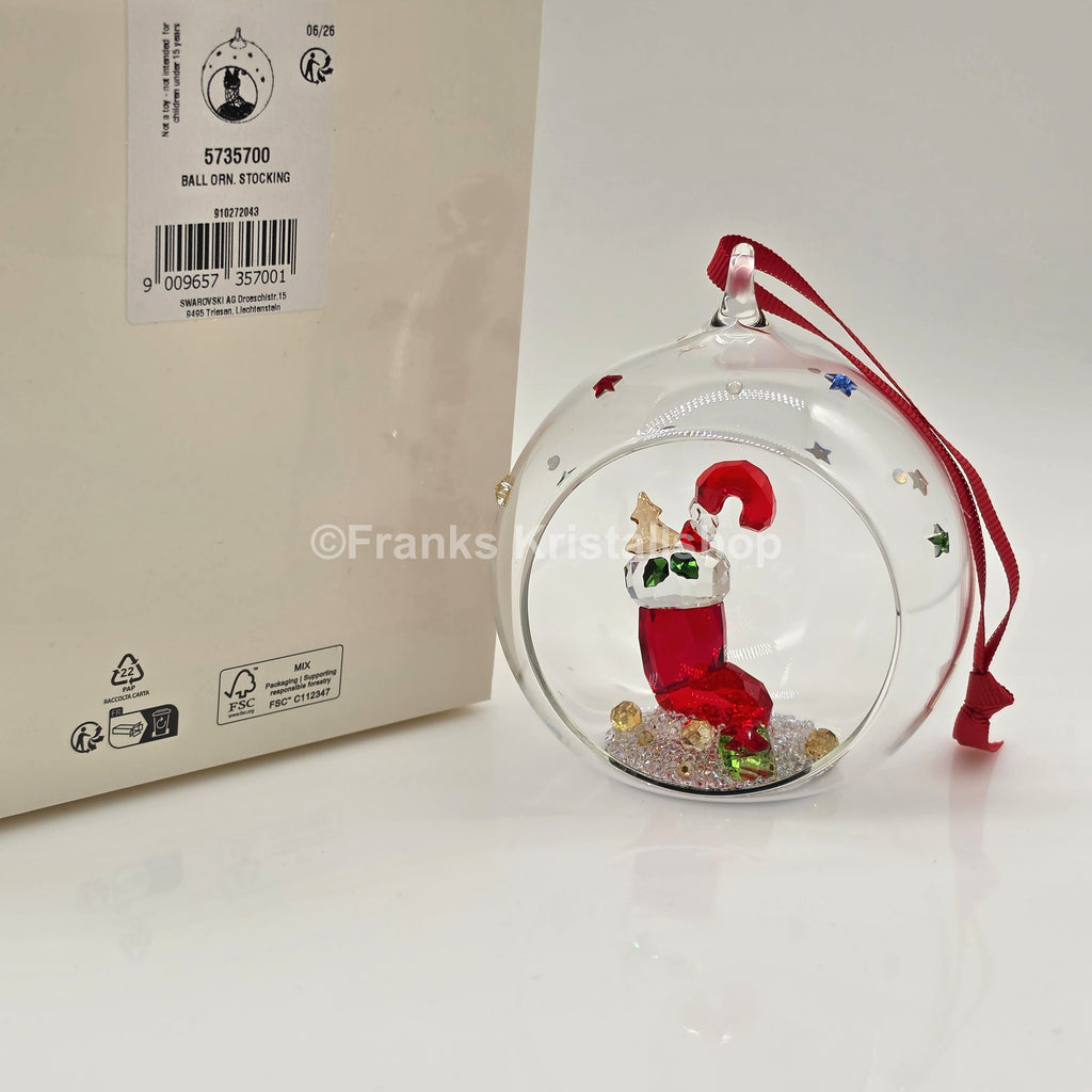 SWAROVSKI Holiday Cheers Weihnachtskugel Nikolausstiefel und Bonbon 5735700