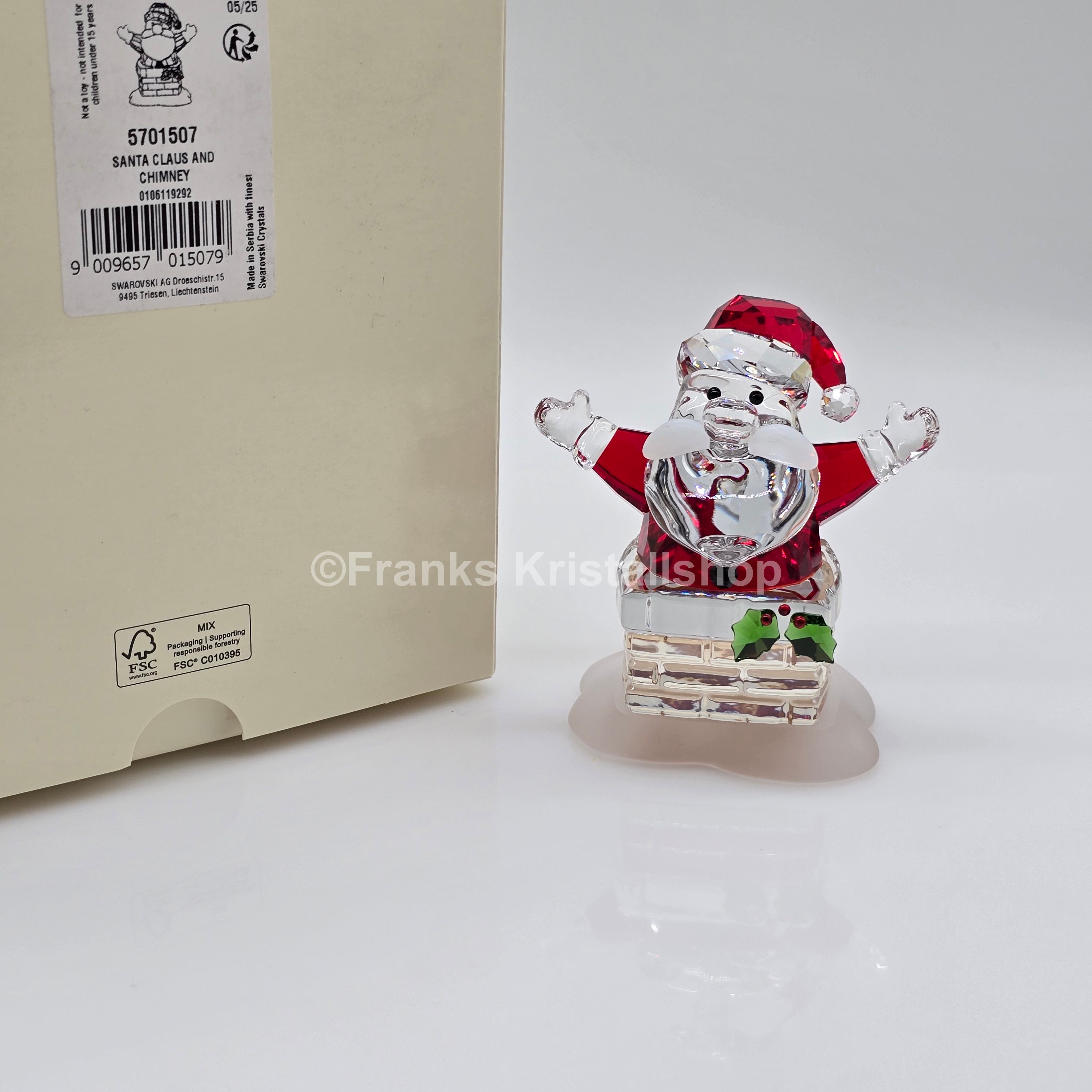 SWAROVSKI Holiday Cheers Weihnachtsmann und Schornstein 5701507