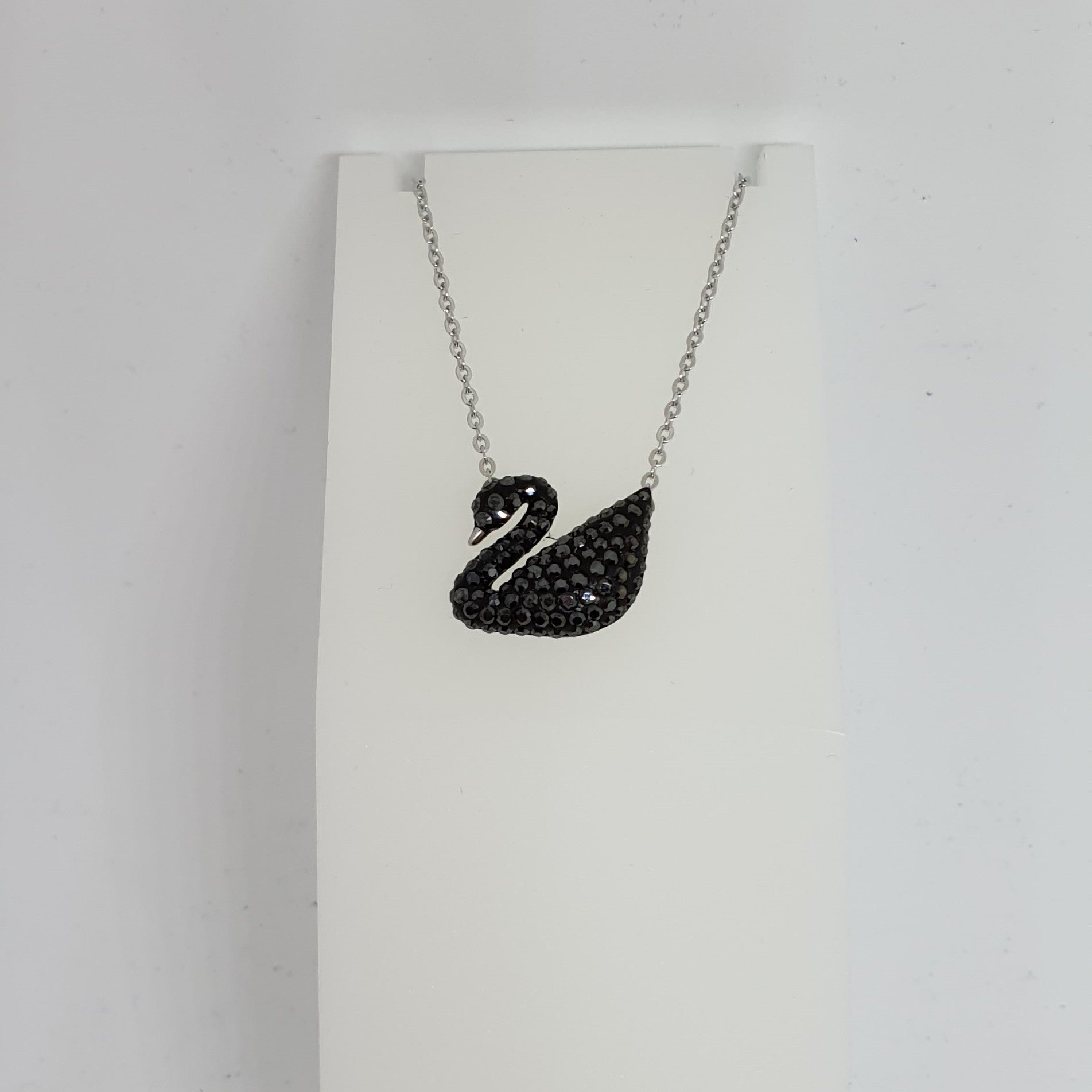 SWAROVSKI Iconic Swan Halskette Schwan Schwarz Rhodiniert 5347329
