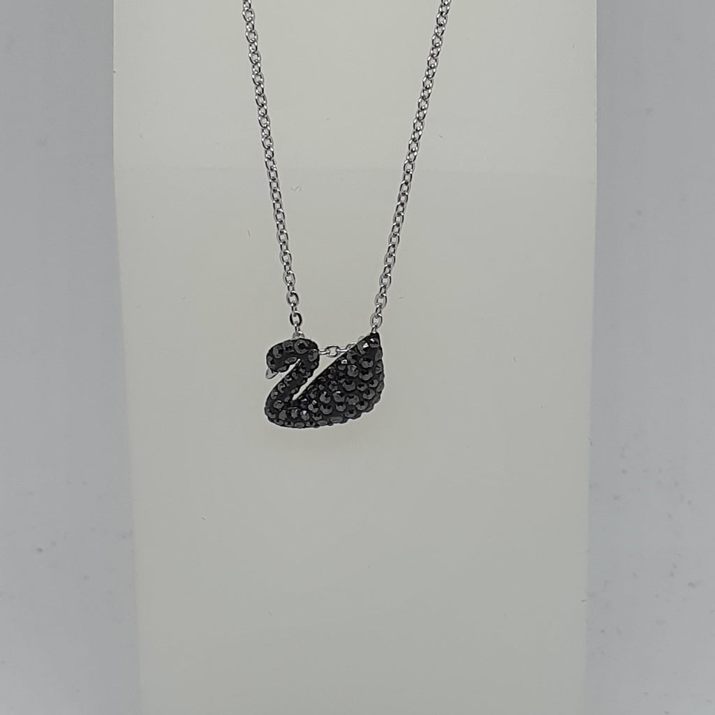 SWAROVSKI Iconic Swan Halskette Schwan Klein, Schwarz, Rhodiniert 5347330 w. Verp.