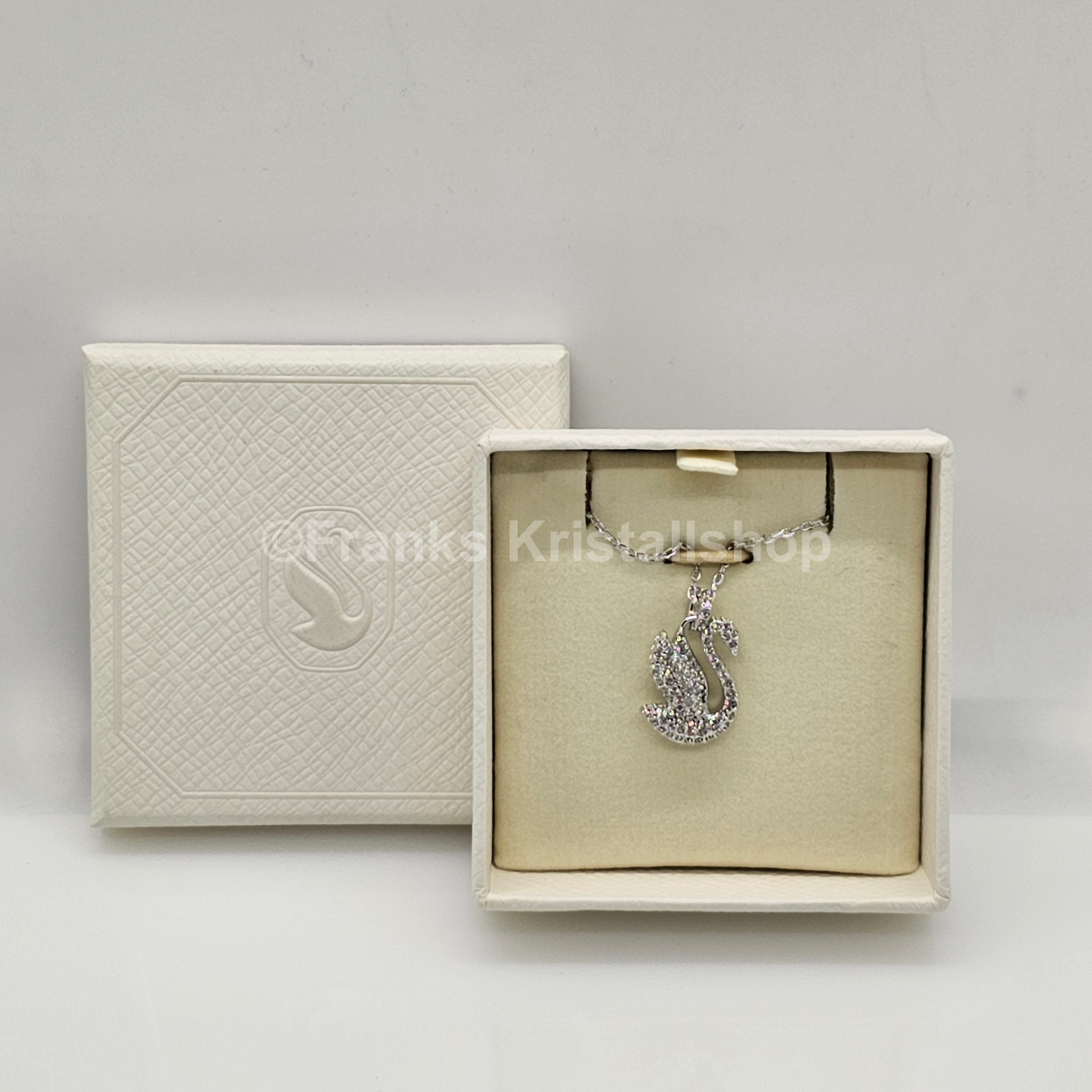 SWAROVSKI Iconic Swan Halskette Kette Schwan Mittel, Weiß, Rhodiniert 5647872