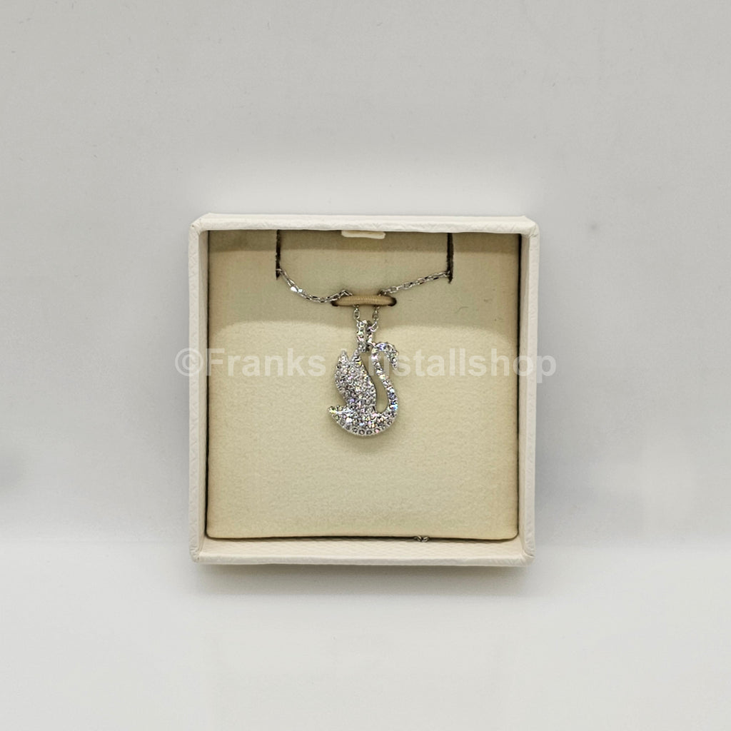 SWAROVSKI Iconic Swan Halskette Kette Schwan Mittel, Weiß, Rhodiniert 5647872
