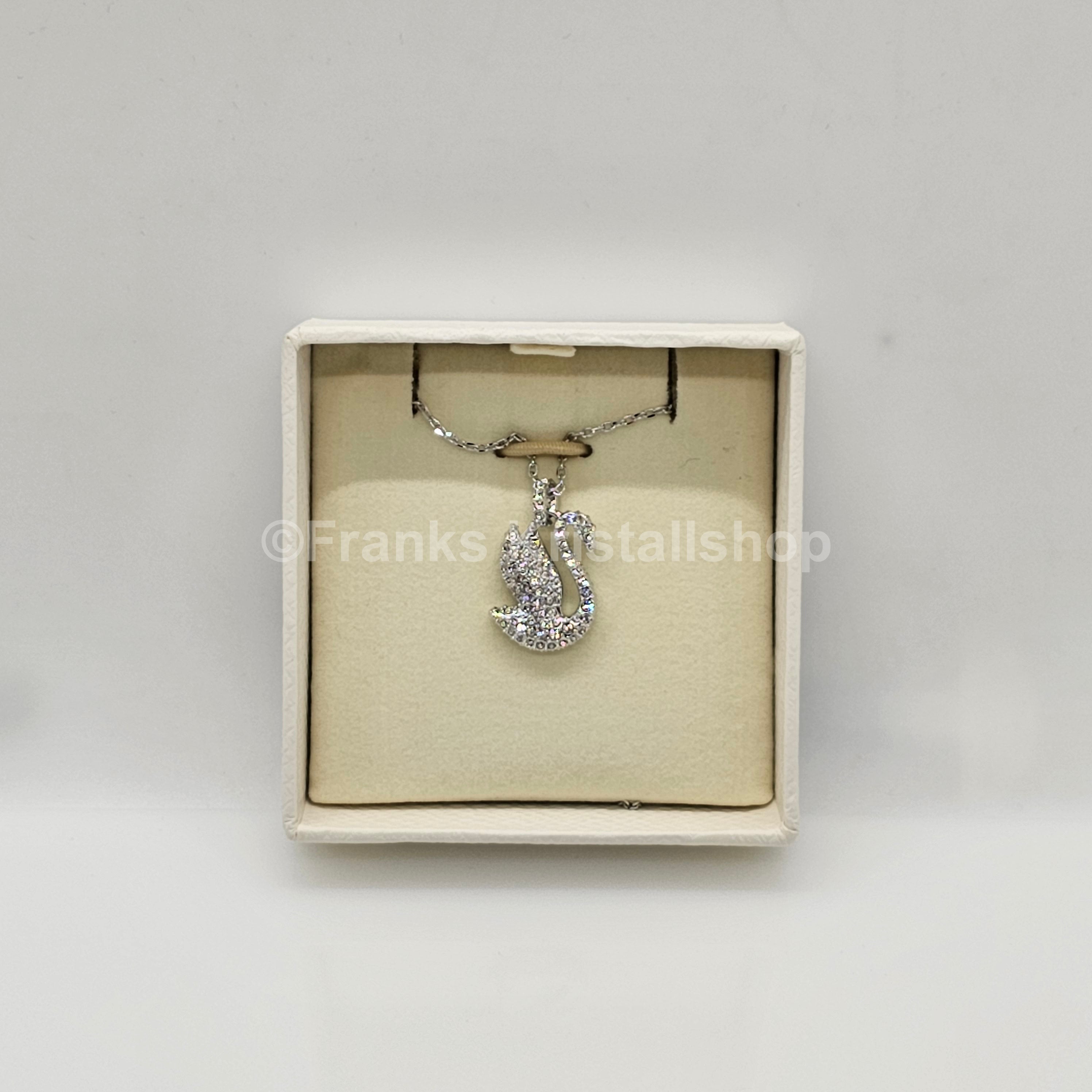 SWAROVSKI Iconic Swan Halskette Kette Schwan Mittel, Weiß, Rhodiniert 5647872