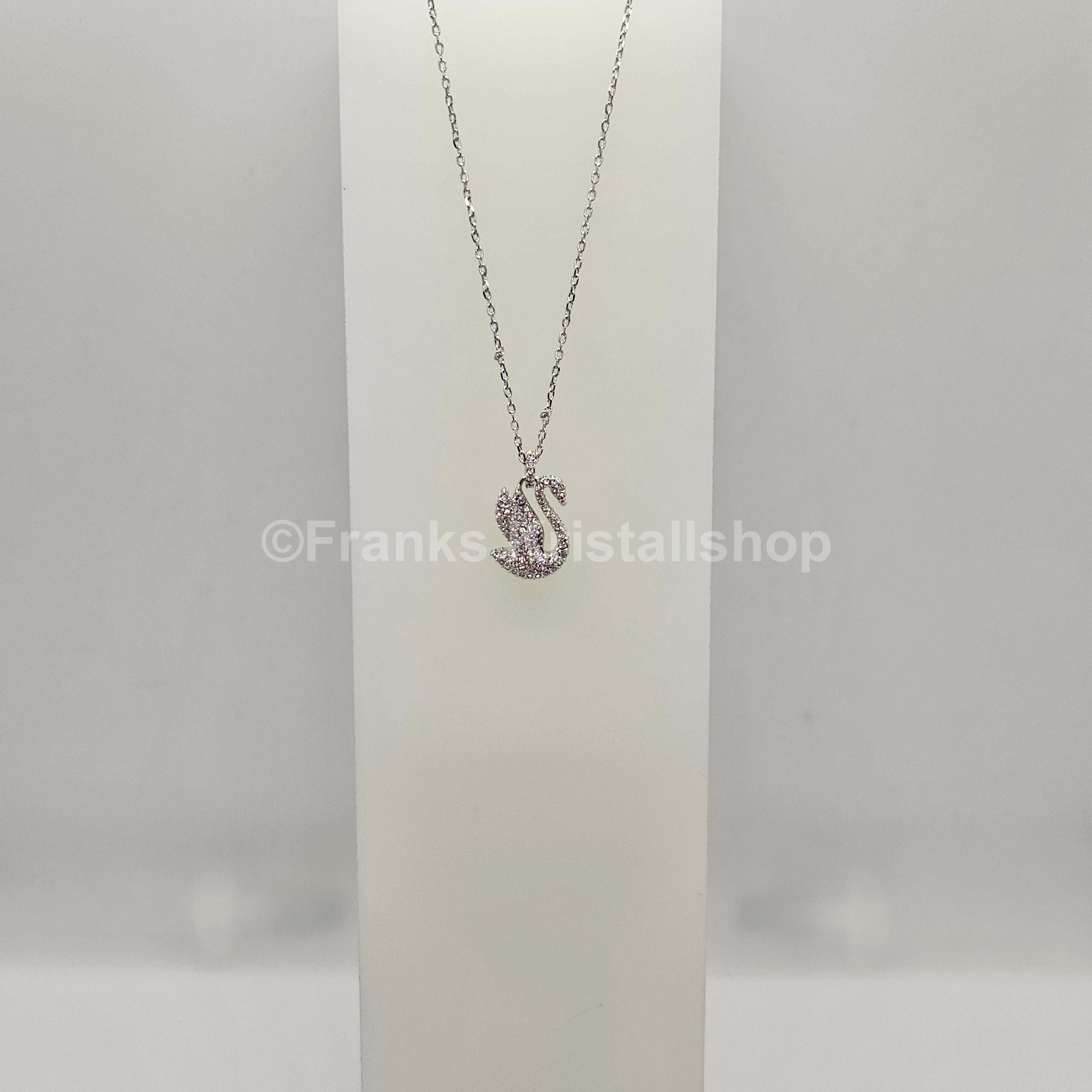 SWAROVSKI Iconic Swan Halskette Kette Schwan Mittel, Weiß, Rhodiniert 5647872