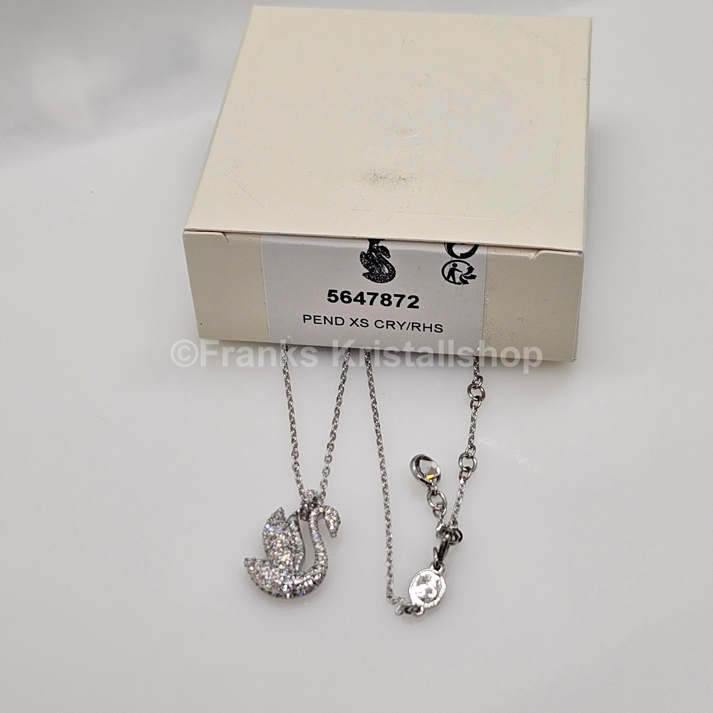 SWAROVSKI Iconic Swan Halskette Kette Schwan Mittel, Weiß, Rhodiniert 5647872