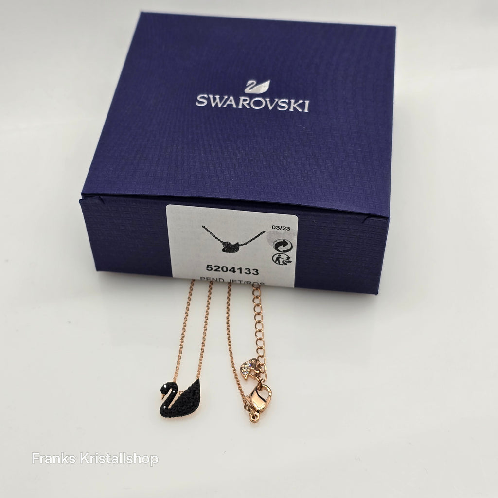 SWAROVSKI Iconic Swan Halskette Schwan Klein Schwarz Roségold-Legierung 5204133