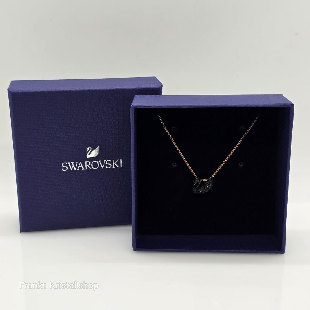 SWAROVSKI Iconic Swan Halskette Schwan Klein Schwarz Roségold-Legierung 5204133