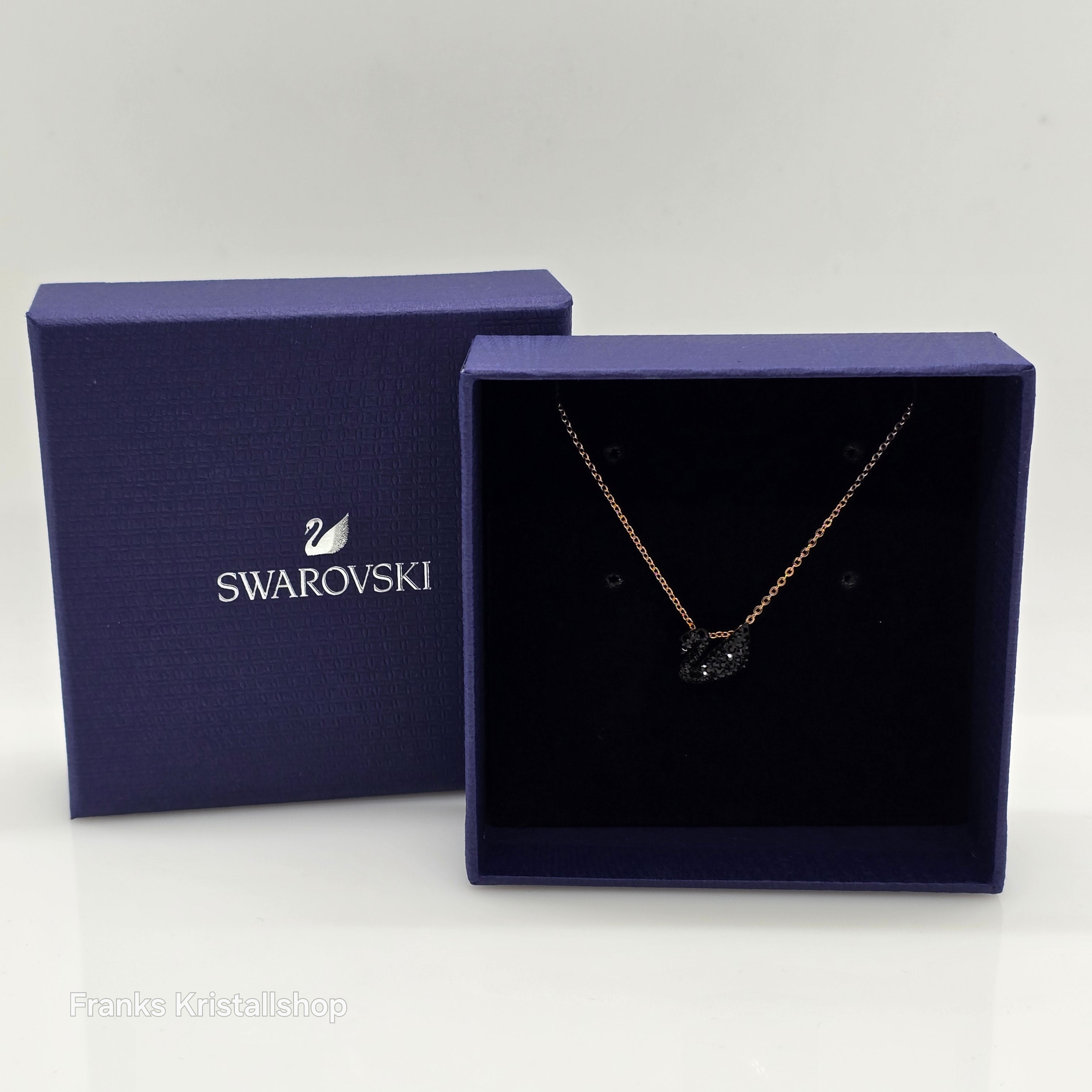 SWAROVSKI Iconic Swan Halskette Schwan Klein Schwarz Roségold-Legierung 5204133