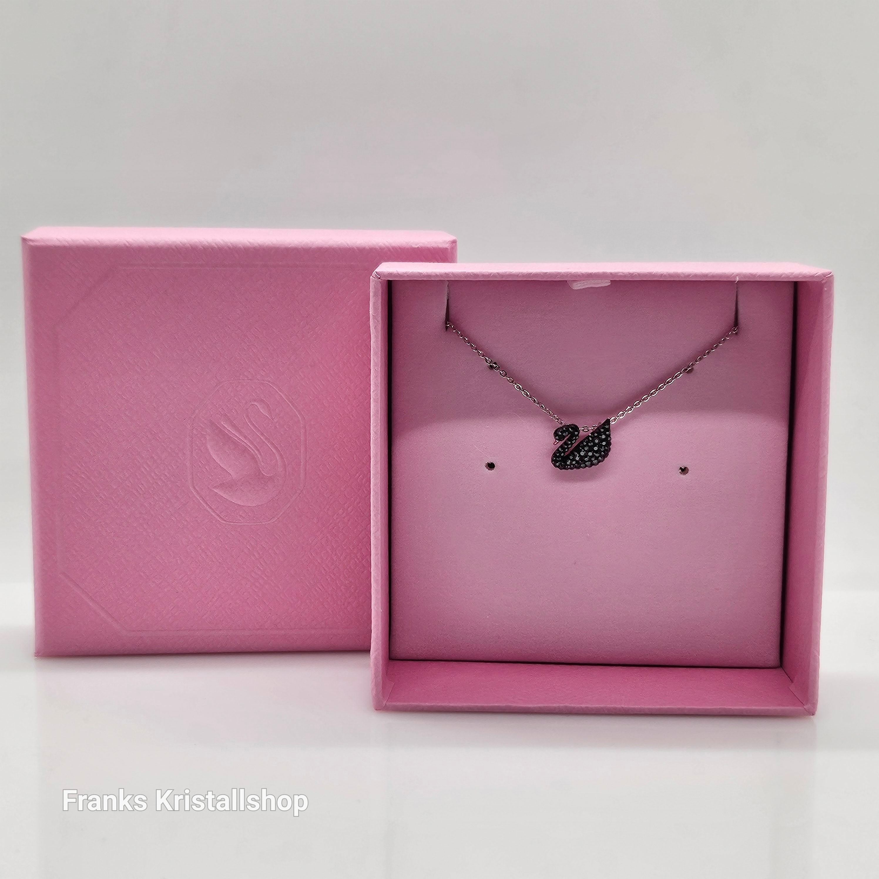 SWAROVSKI Iconic Swan Halskette Schwan Klein, Schwarz, Rhodiniert 5347330 w. Verp.