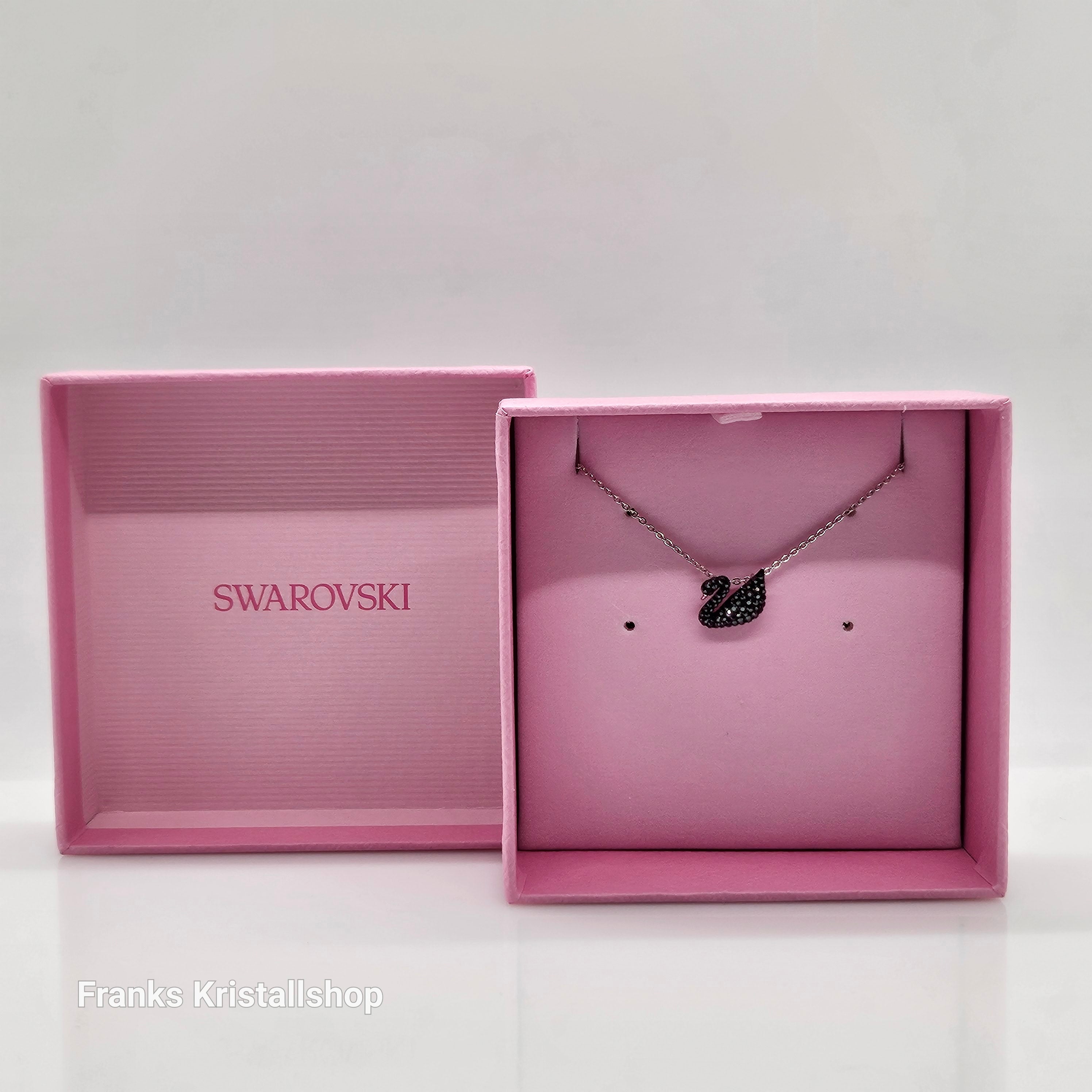SWAROVSKI Iconic Swan Halskette Schwan Klein, Schwarz, Rhodiniert 5347330 w. Verp.