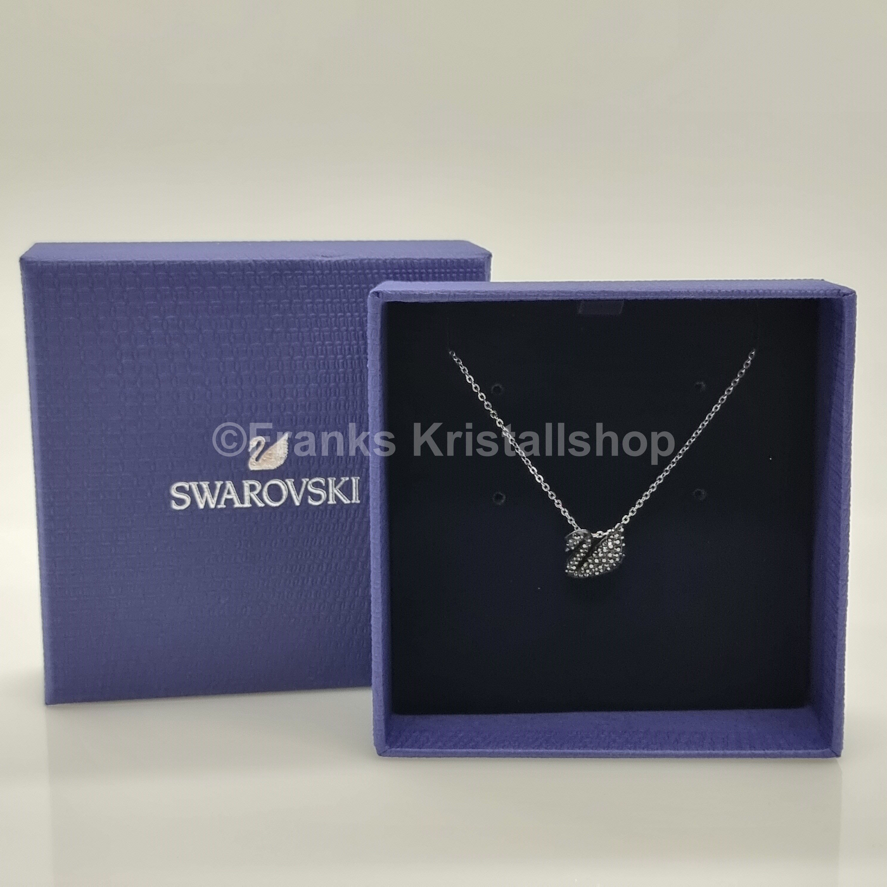 SWAROVSKI Iconic Swan Halskette Schwan Klein, Schwarz, Rhodiniert 5347330 w. Verp.