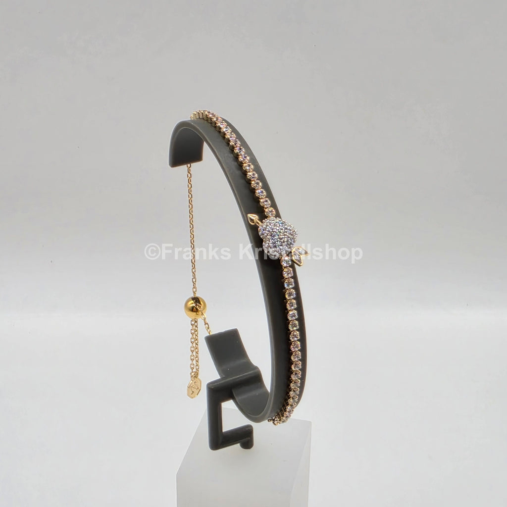 SWAROVSKI Idyllia Armband, Herz mit Pfeil, Weiß, Gold 5744061