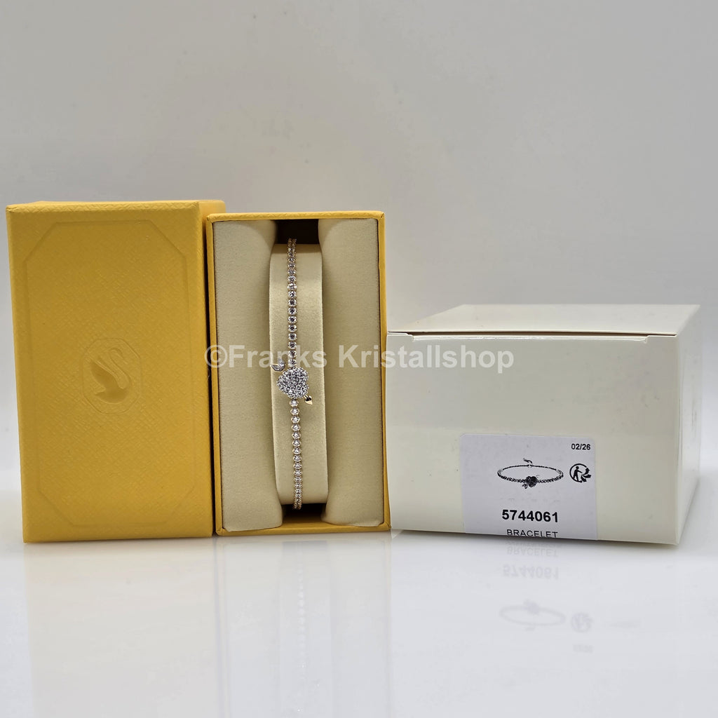 SWAROVSKI Idyllia Armband, Herz mit Pfeil, Weiß, Gold 5744061