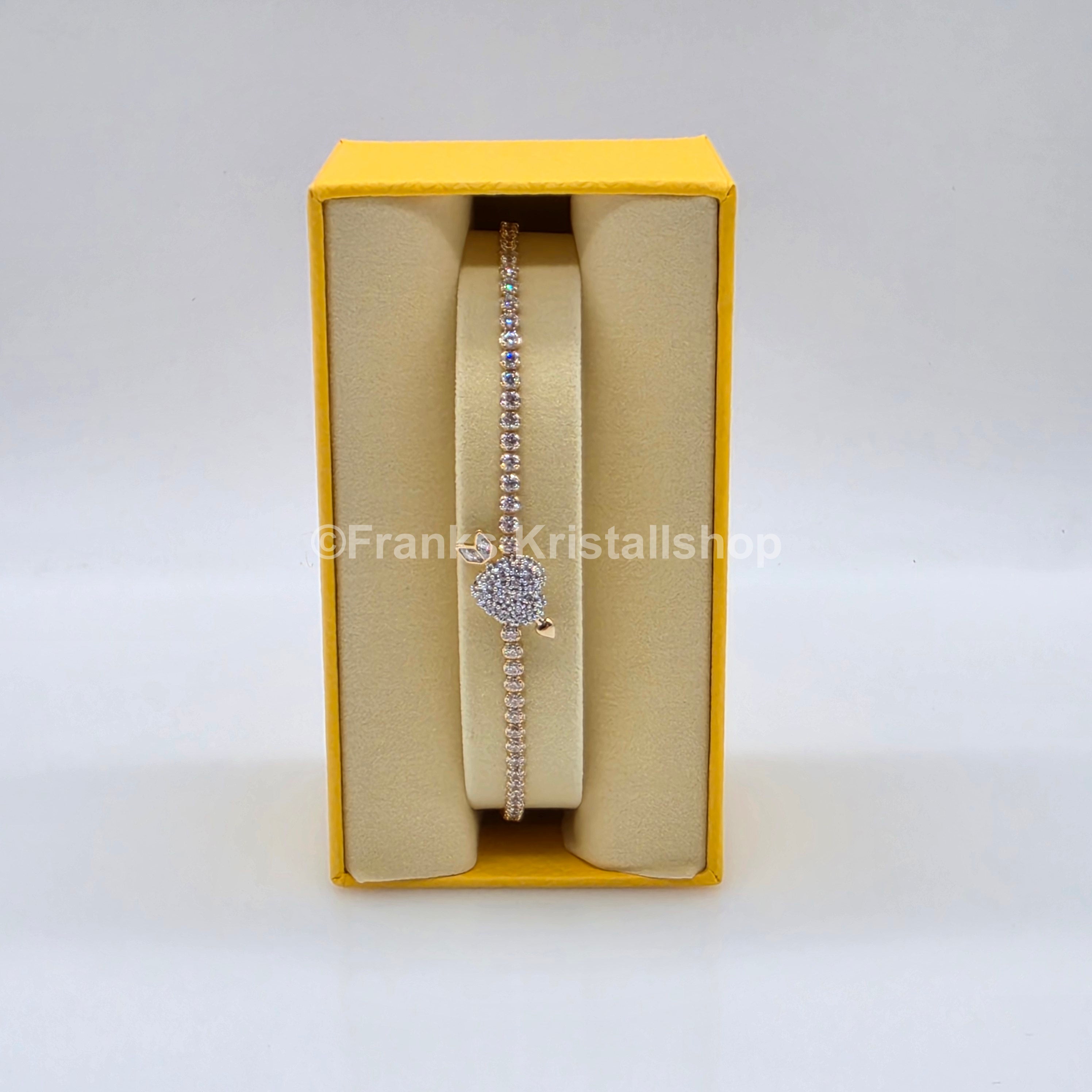 SWAROVSKI Idyllia Armband, Herz mit Pfeil, Weiß, Gold 5744061