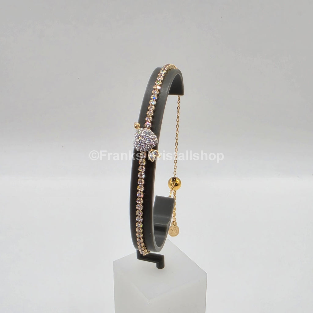 SWAROVSKI Idyllia Armband, Herz mit Pfeil, Weiß, Gold 5744061
