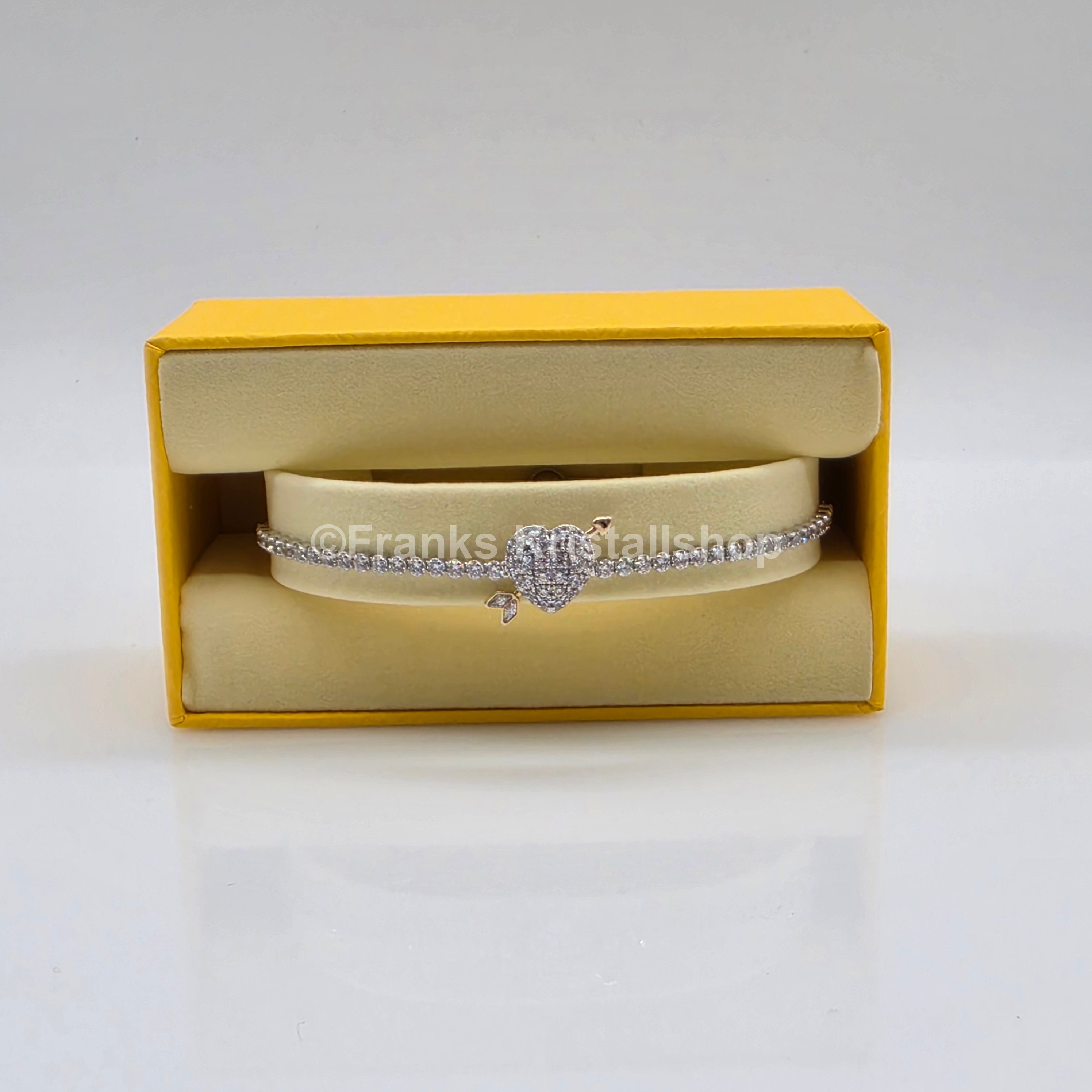 SWAROVSKI Idyllia Armband, Herz mit Pfeil, Liebespfeil, Rhod. 5742022
