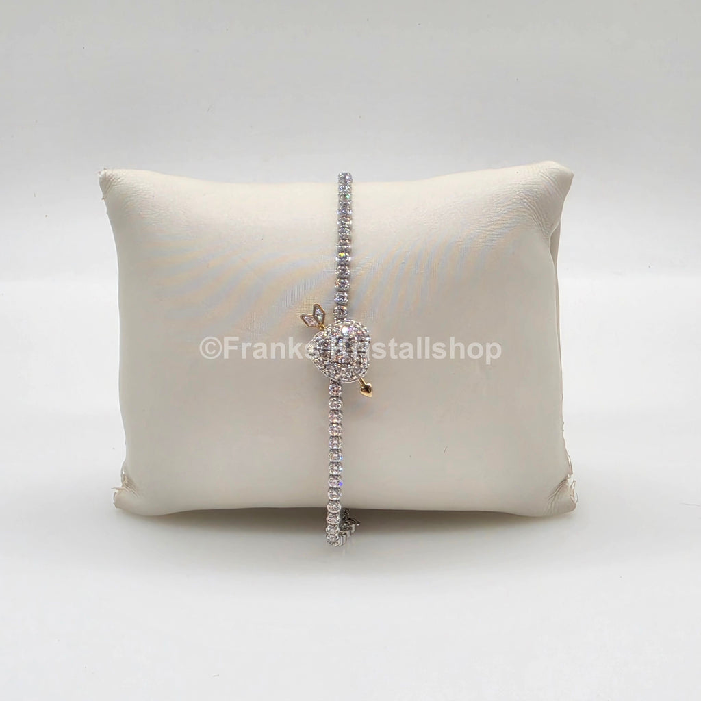SWAROVSKI Idyllia Armband, Herz mit Pfeil, Liebespfeil, Rhod. 5742022