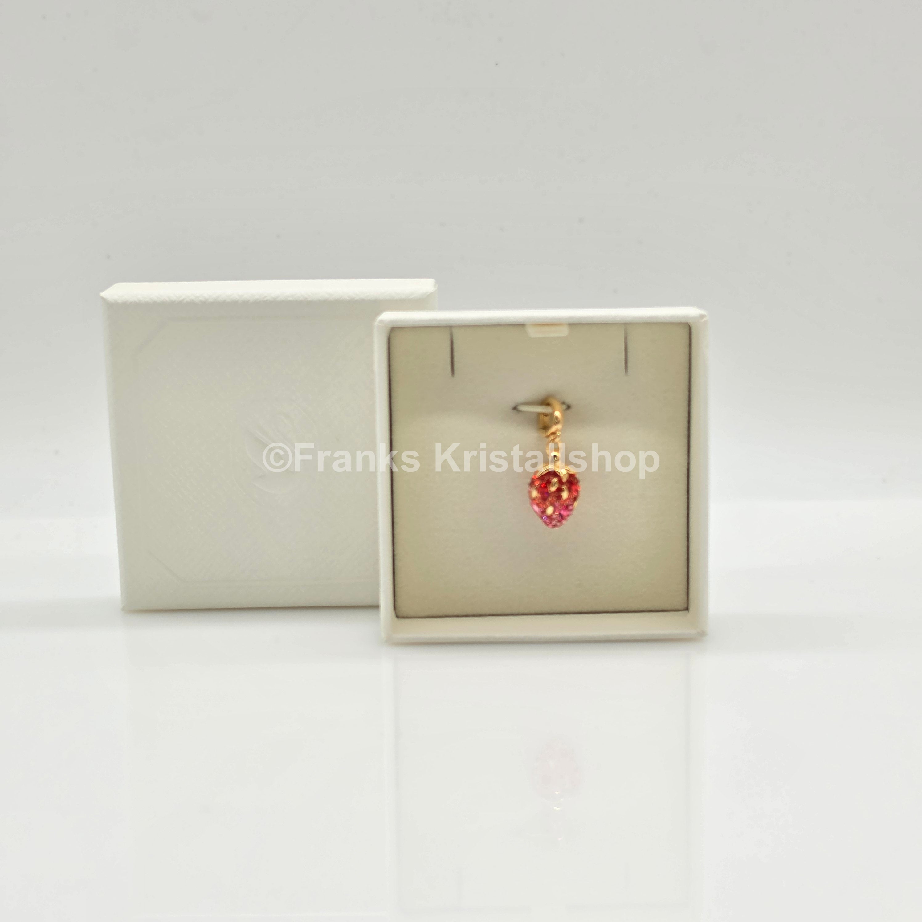 SWAROVSKI Idyllia Charm Anhänger Erdbeere, Rot, Gold 5743136