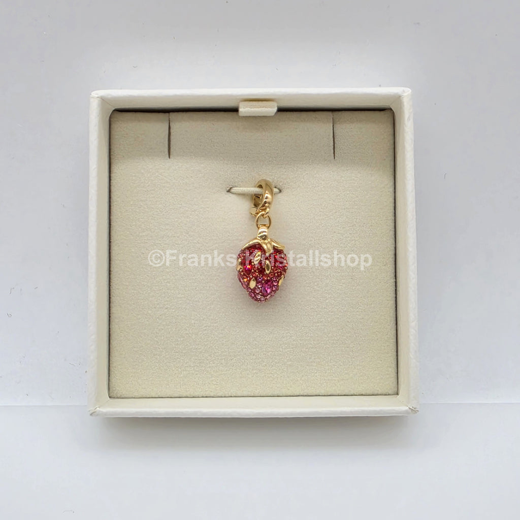SWAROVSKI Idyllia Charm Anhänger Erdbeere, Rot, Gold 5743136