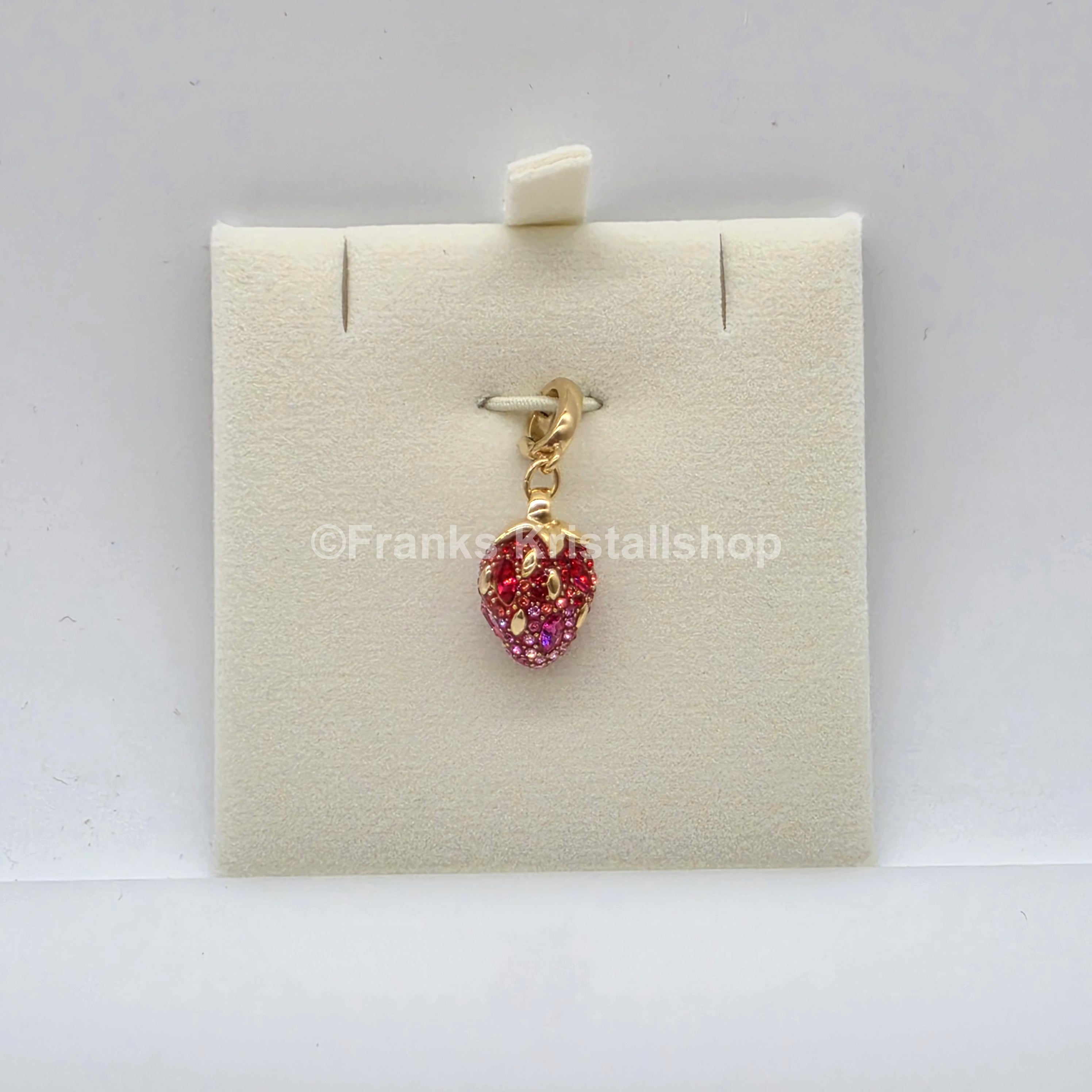 SWAROVSKI Idyllia Charm Anhänger Erdbeere, Rot, Gold 5743136