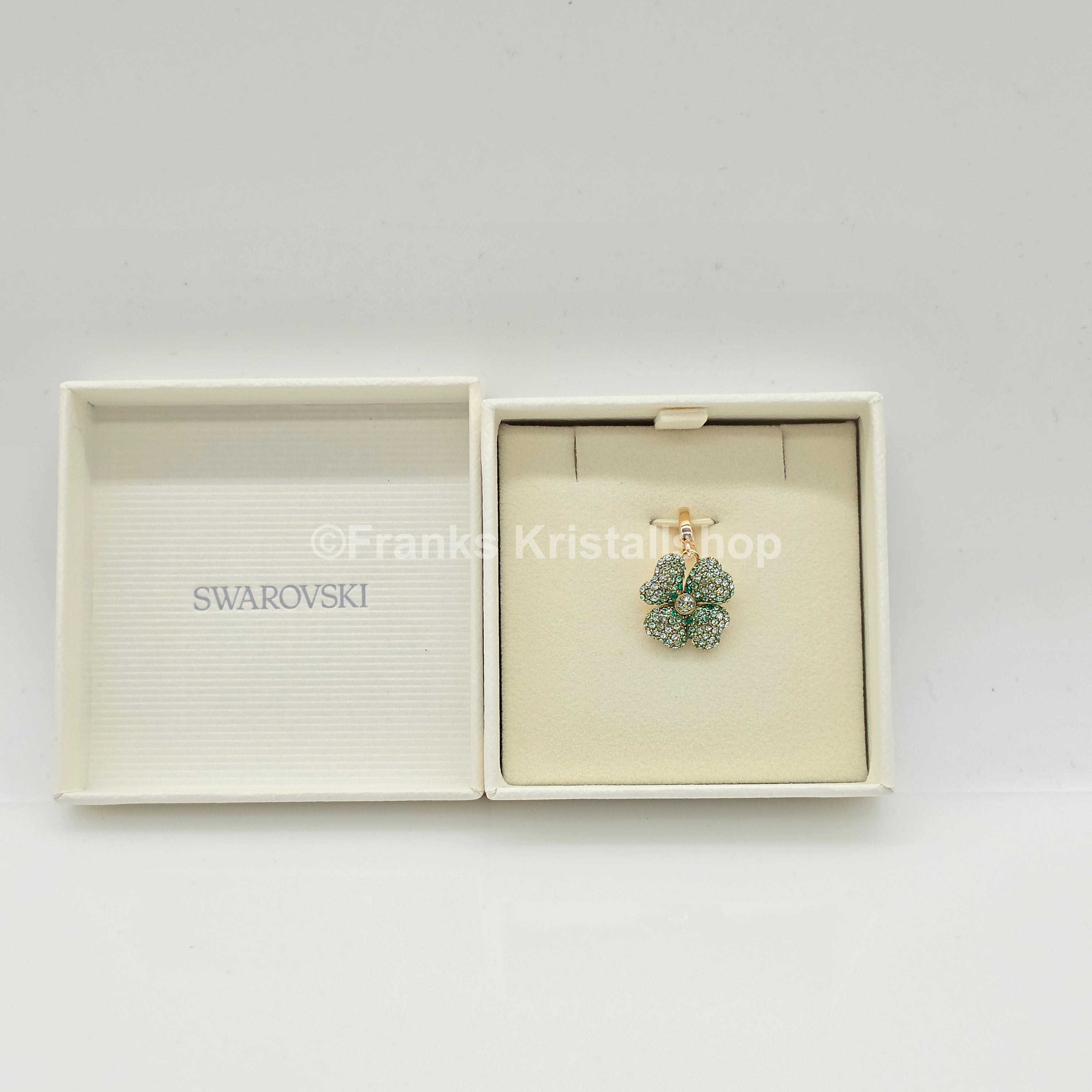 SWAROVSKI Idyllia Charm Glücksklee, Kleeblatt Grün, Gold 5743130