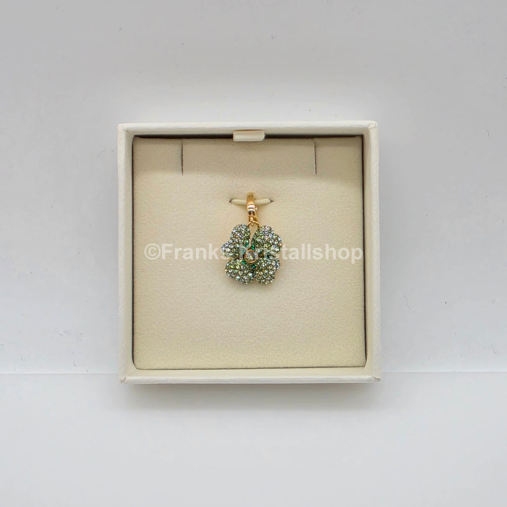 SWAROVSKI Idyllia Charm Glücksklee, Kleeblatt Grün, Gold 5743130