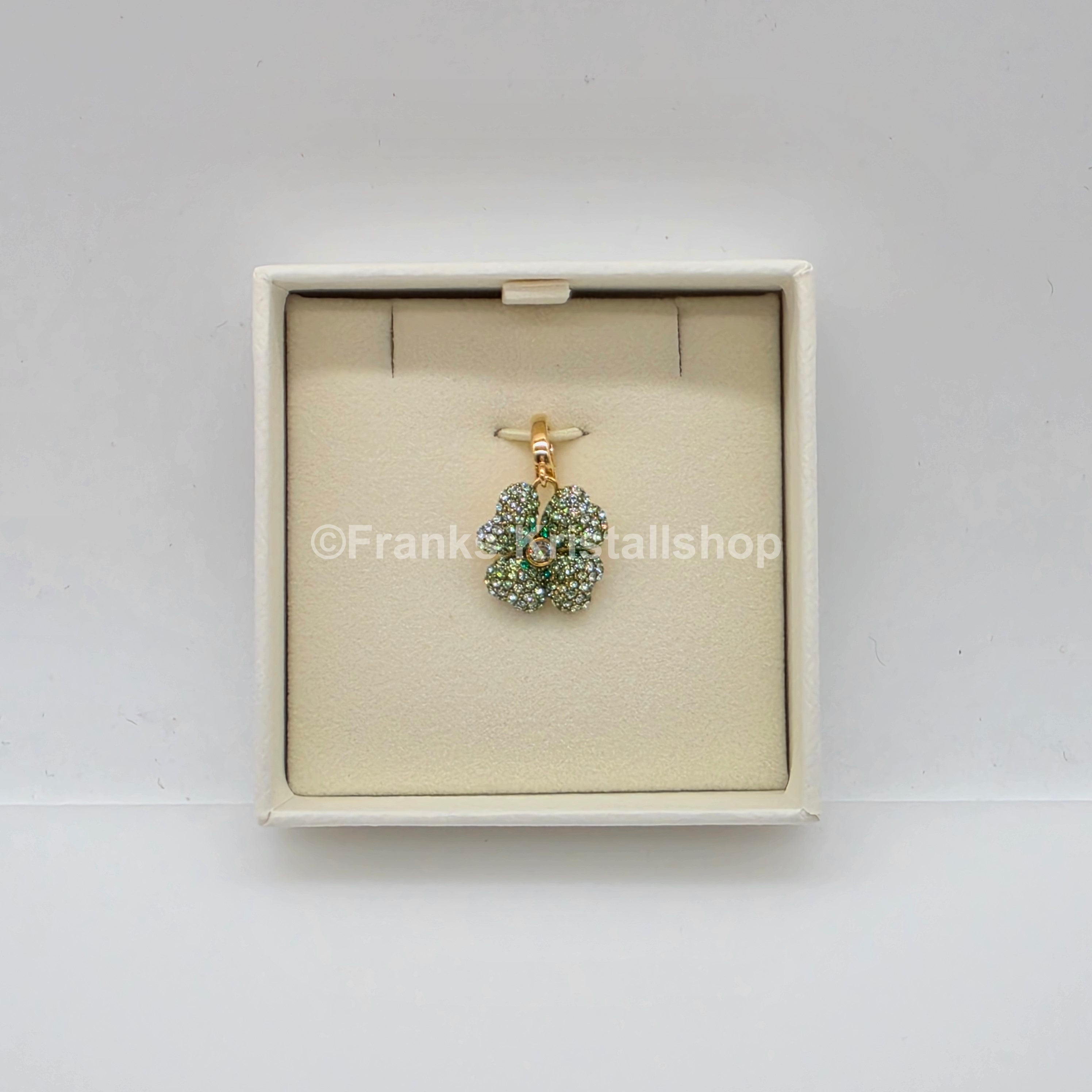 SWAROVSKI Idyllia Charm Glücksklee, Kleeblatt Grün, Gold 5743130